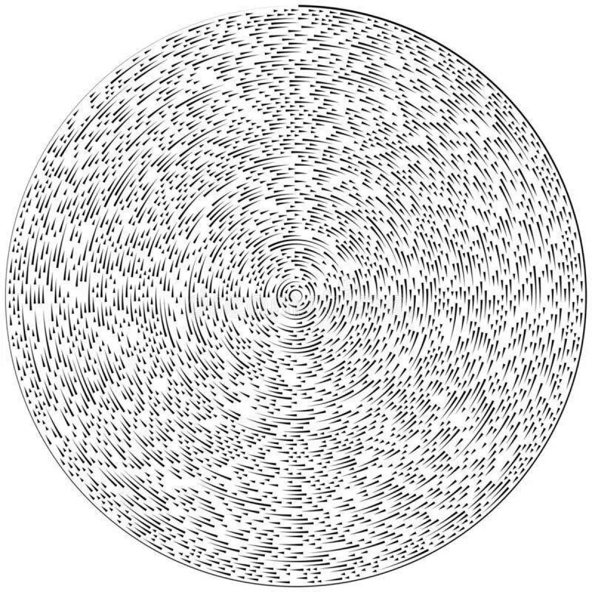 Glitter circular pattern coloring page