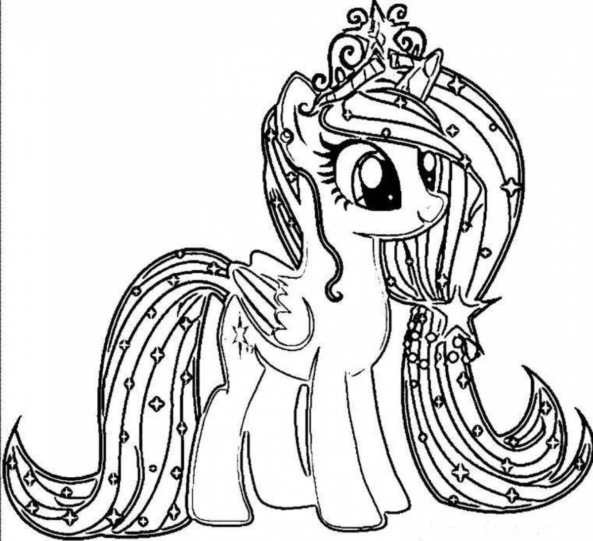 My little pony coloring page playful