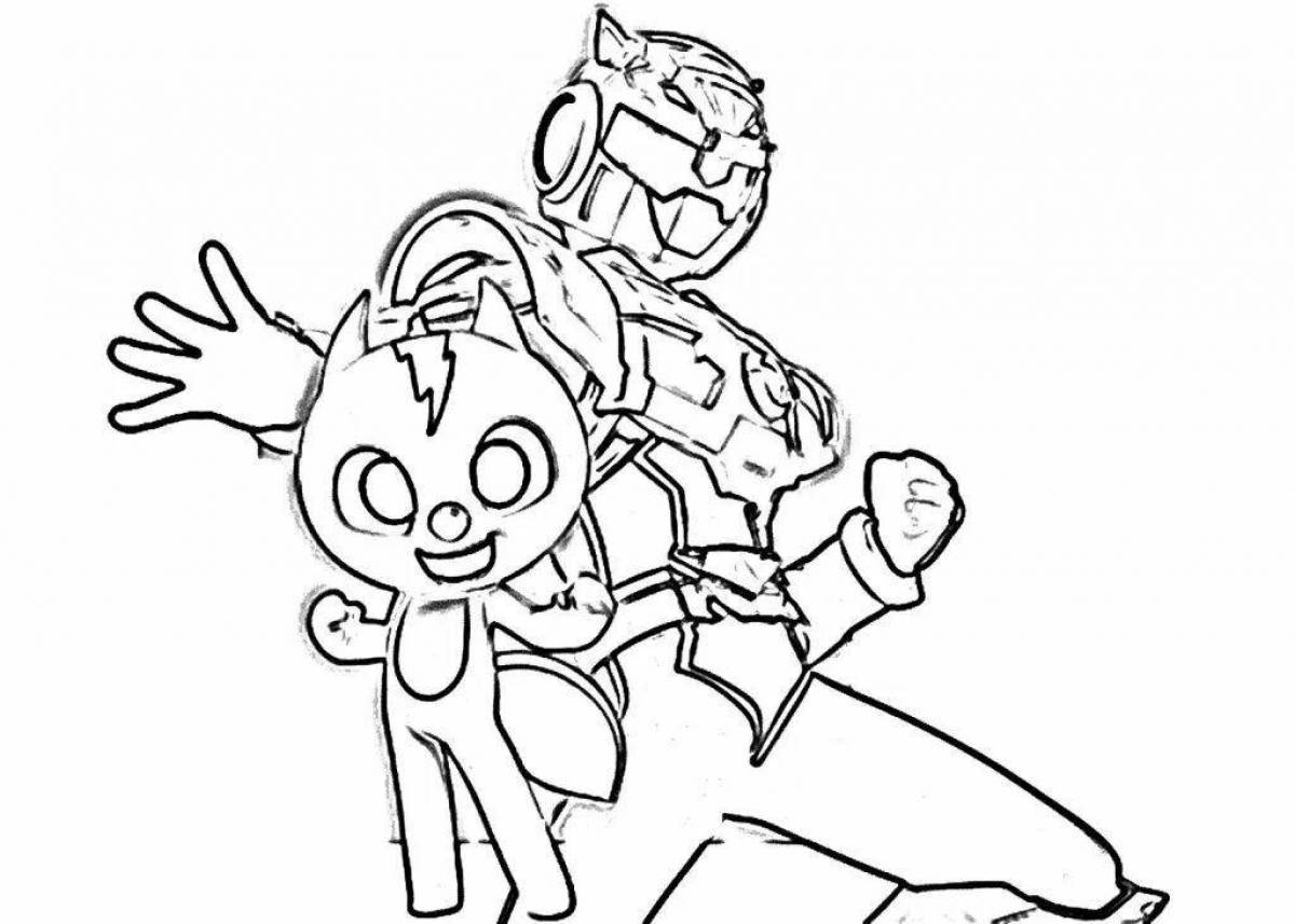 Amazing mini force coloring page