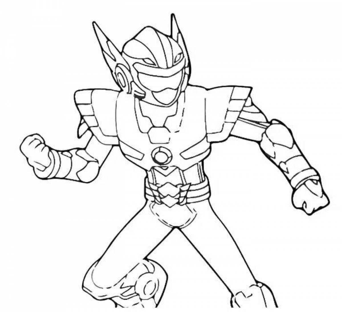 Fantastic mini force coloring page