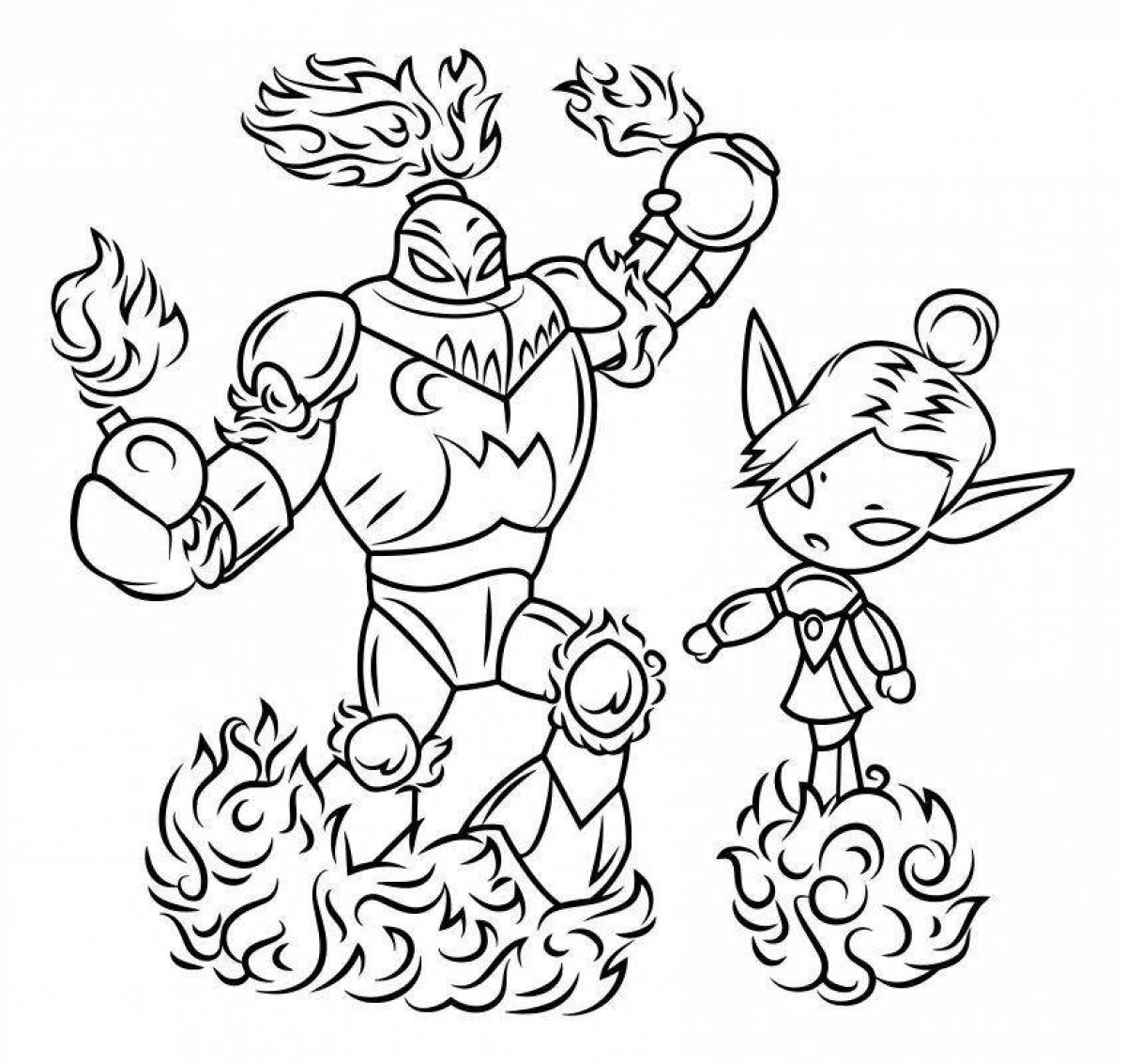Cute mini force coloring page