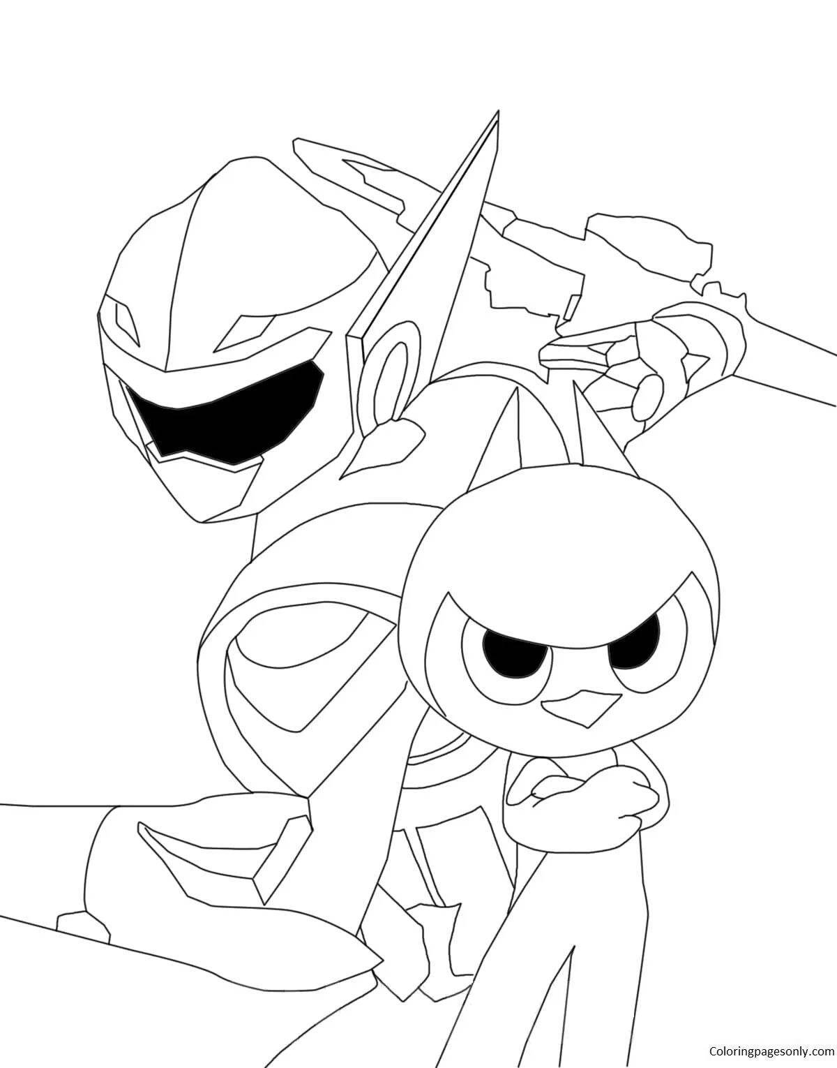 Adorable mini force coloring page