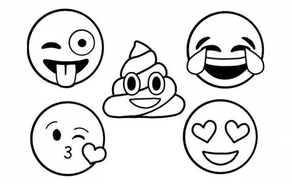 Ecstatic coloring page smileys small