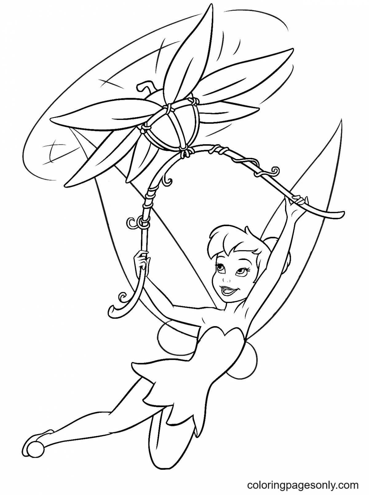 Awesome disney fairy coloring pages