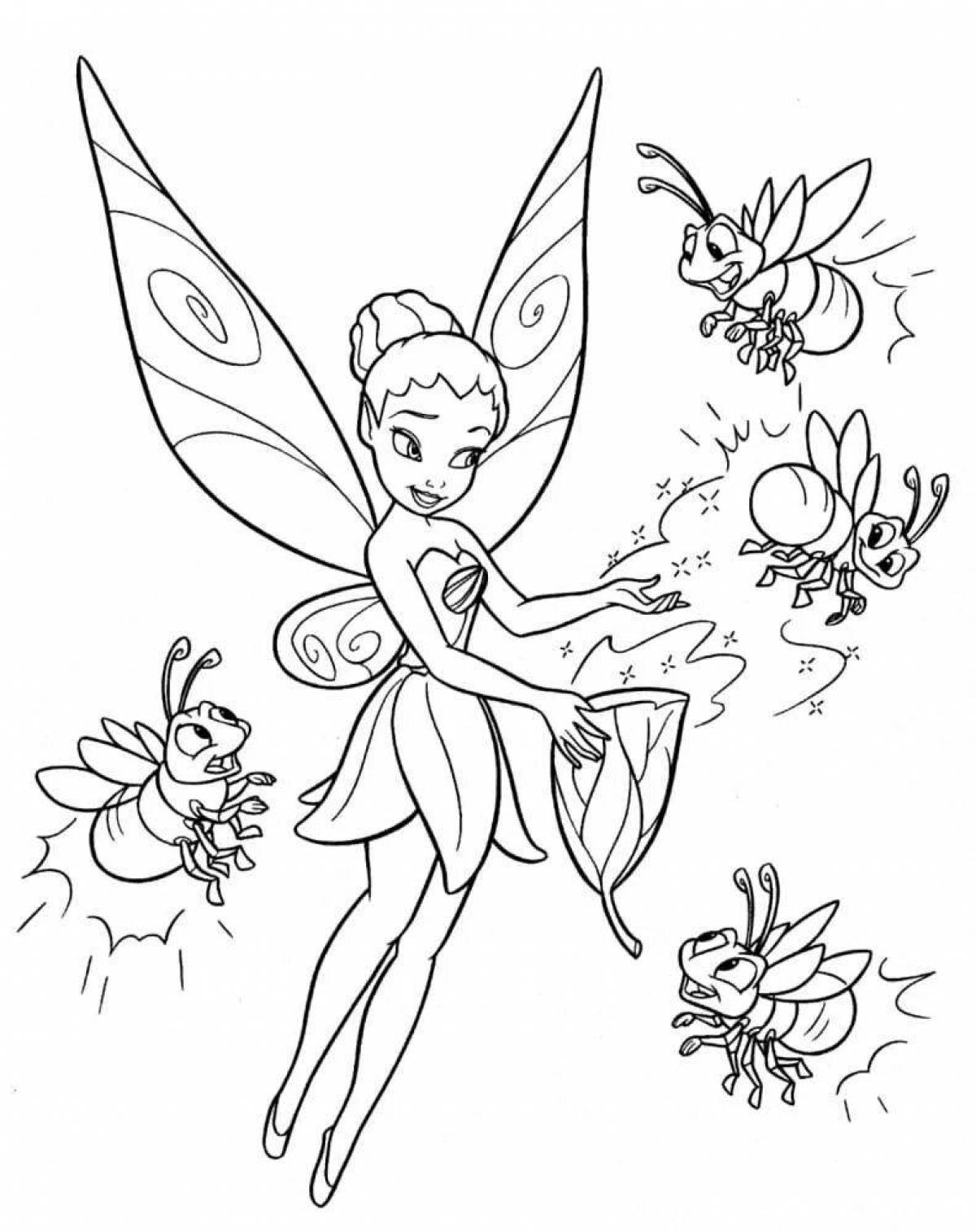 Disney fairies glowing coloring pages
