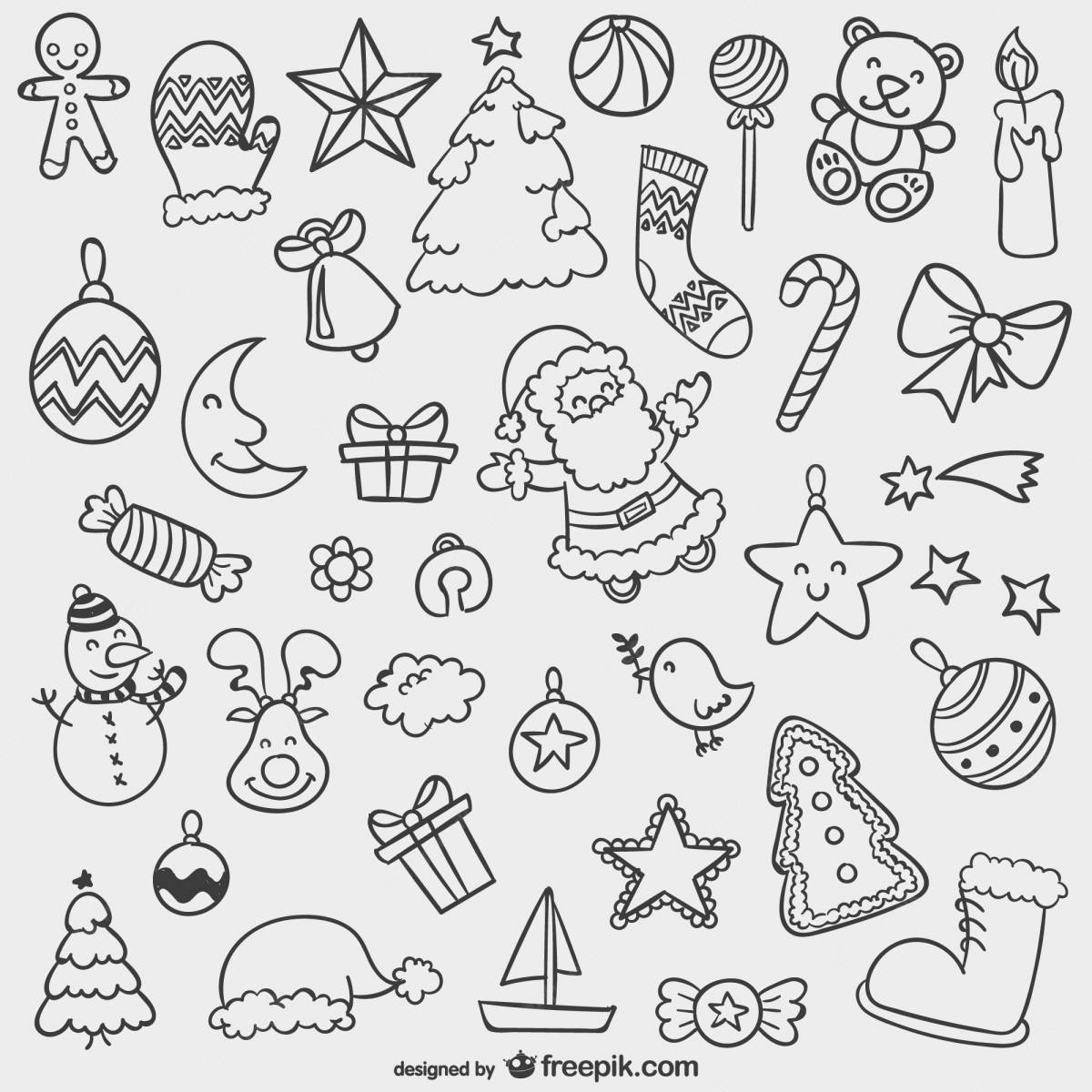 Exciting mini christmas coloring book