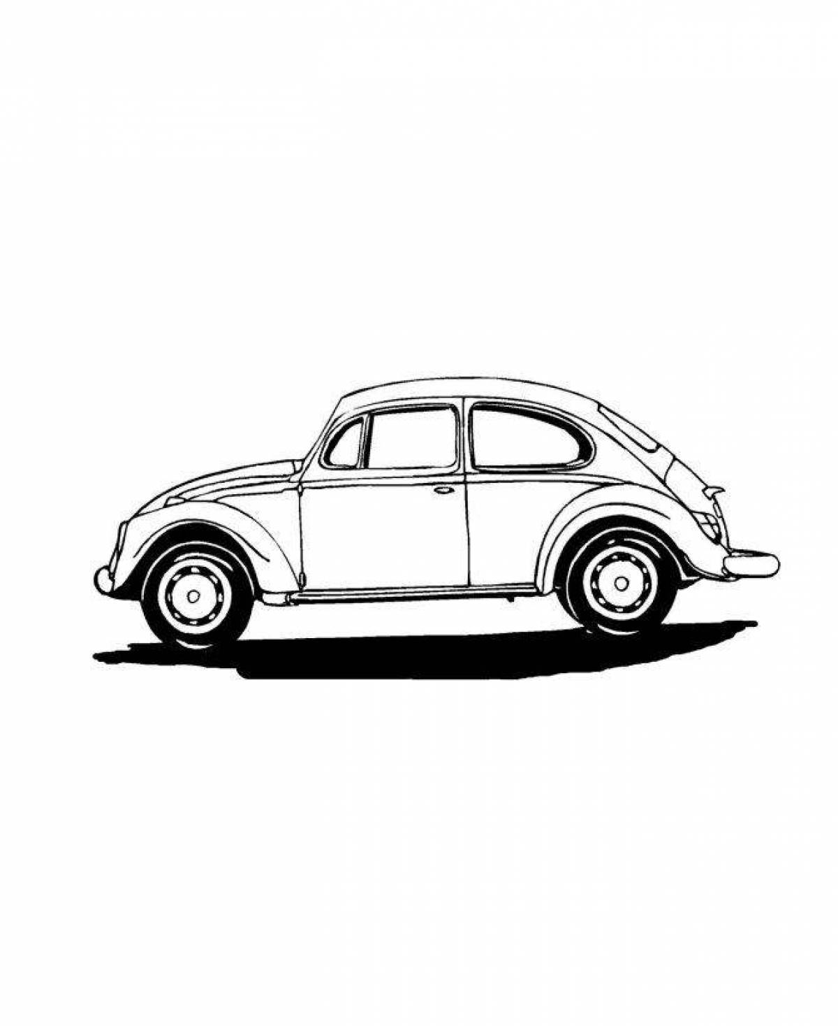 Причудливая раскраска volkswagen beetle