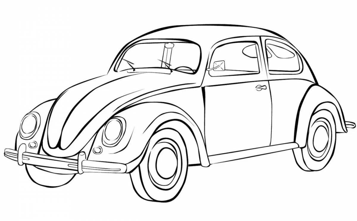 Удивительная раскраска volkswagen beetle