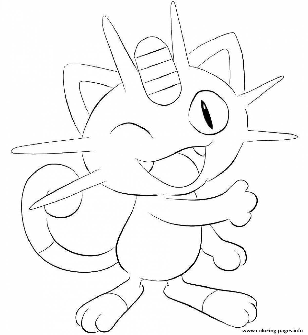 Coloring pokemon meowth