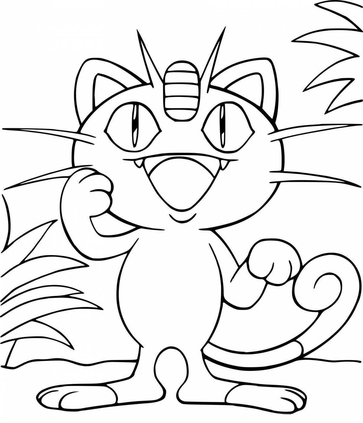 Fancy coloring pokemon meowth