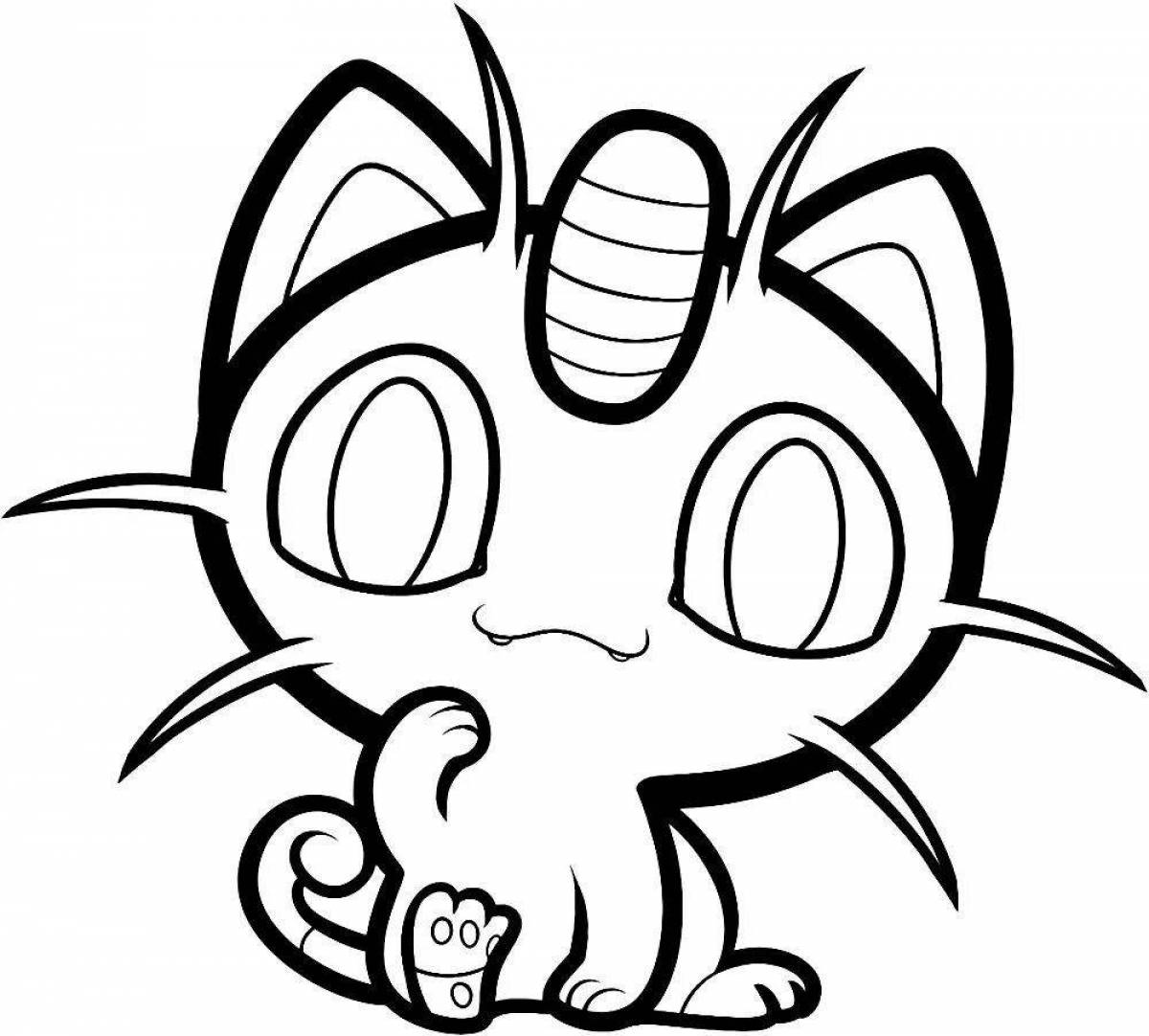 Live coloring pokemon meowth