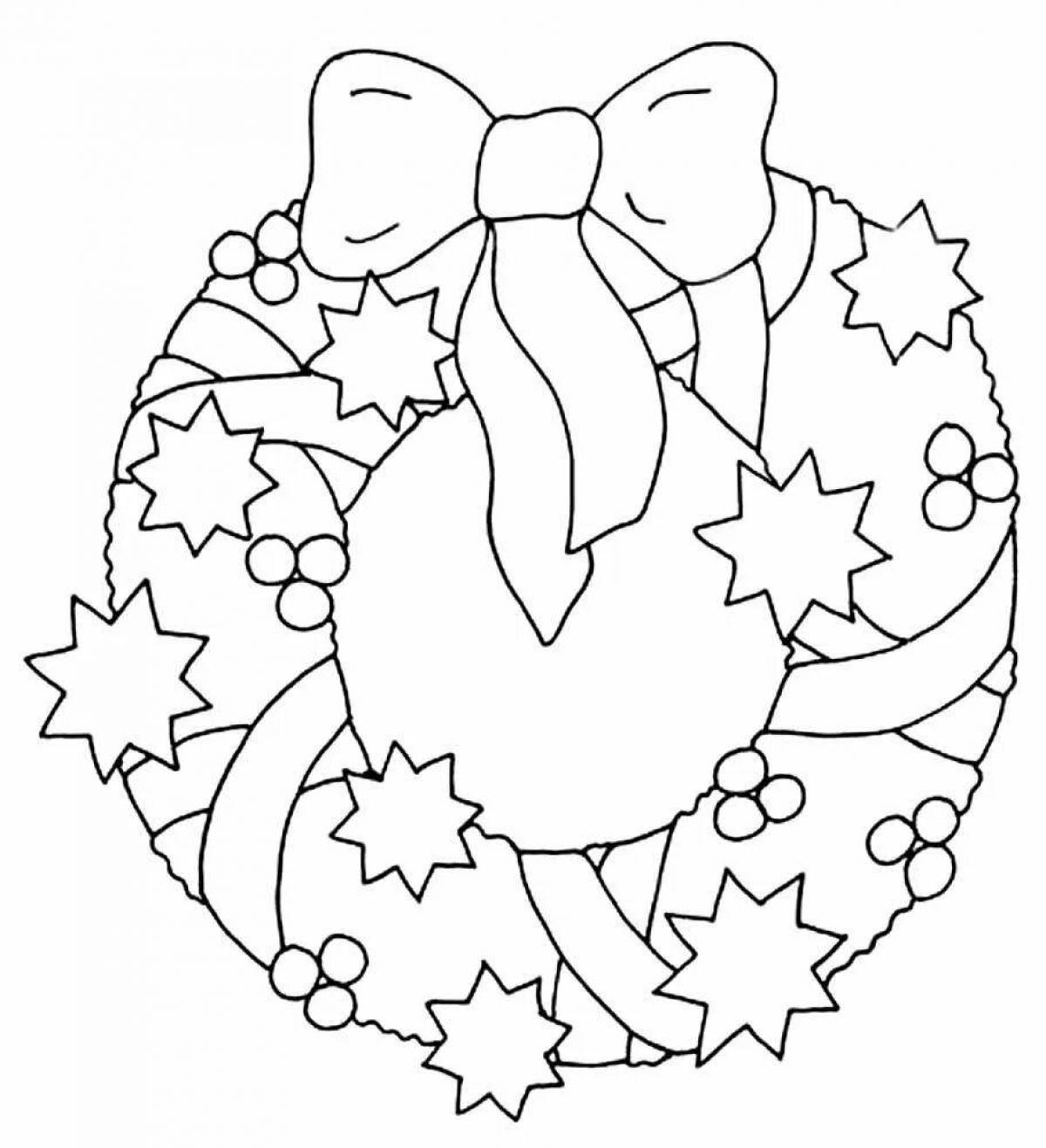 Brightly lit Christmas light coloring book