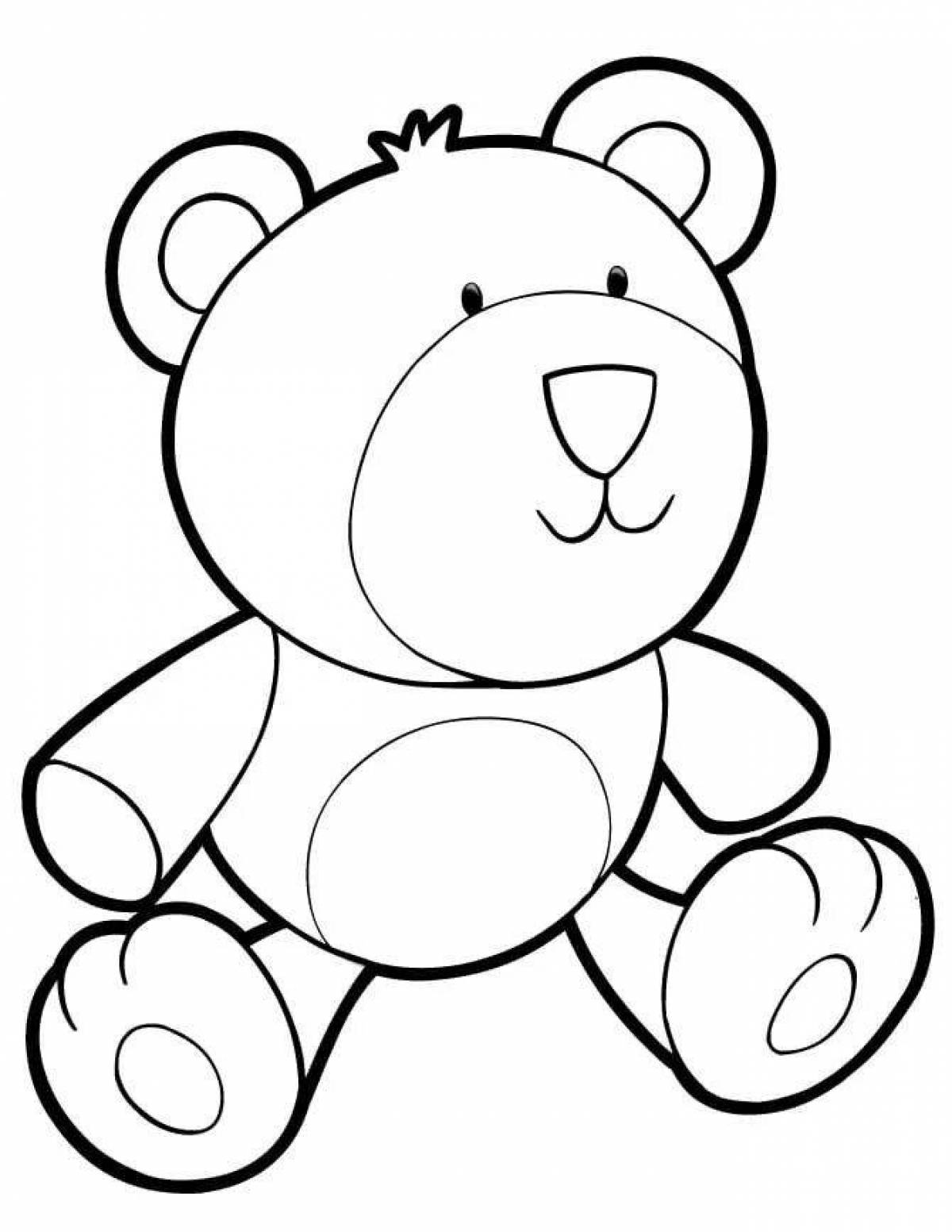 Coloring adorable teddy bear