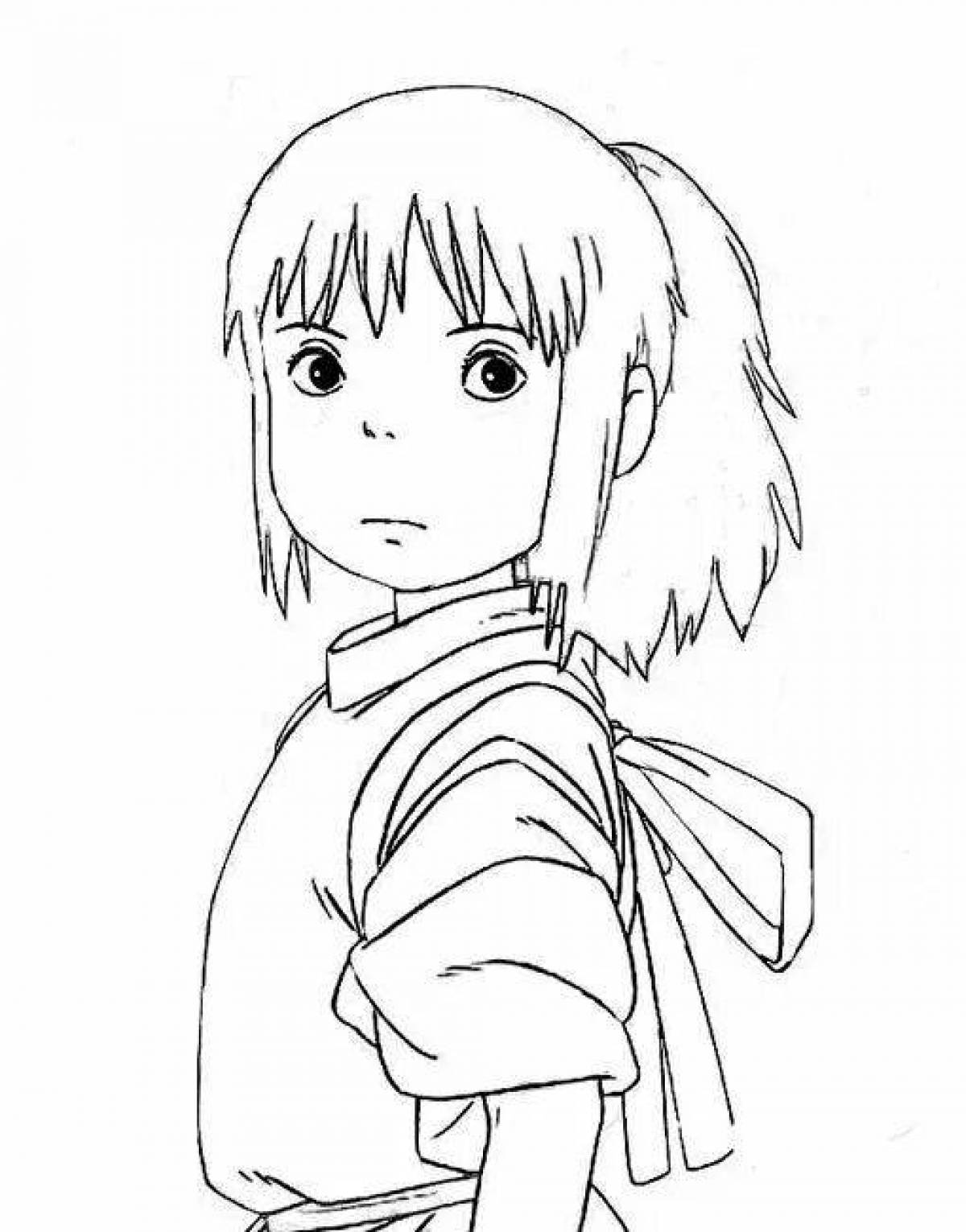 Exquisite chihiro and haku coloring book