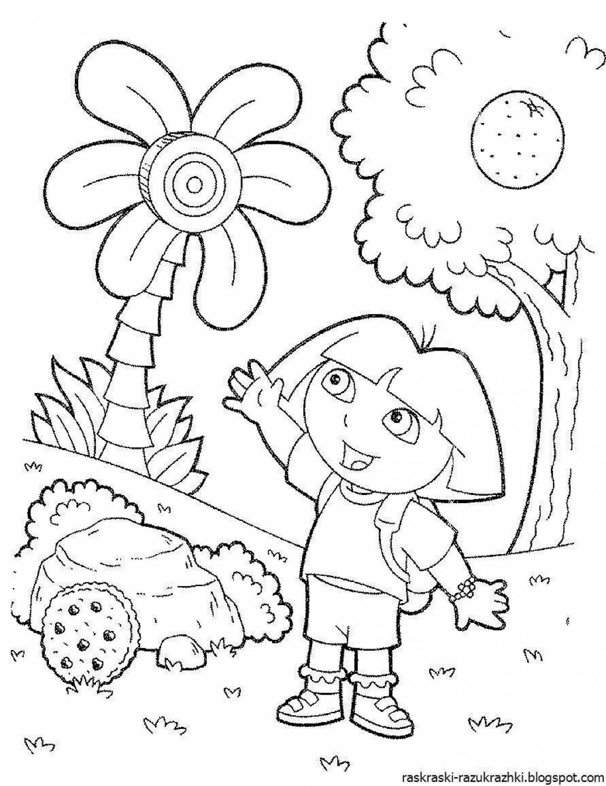 Gorgeous nature coloring book for girls