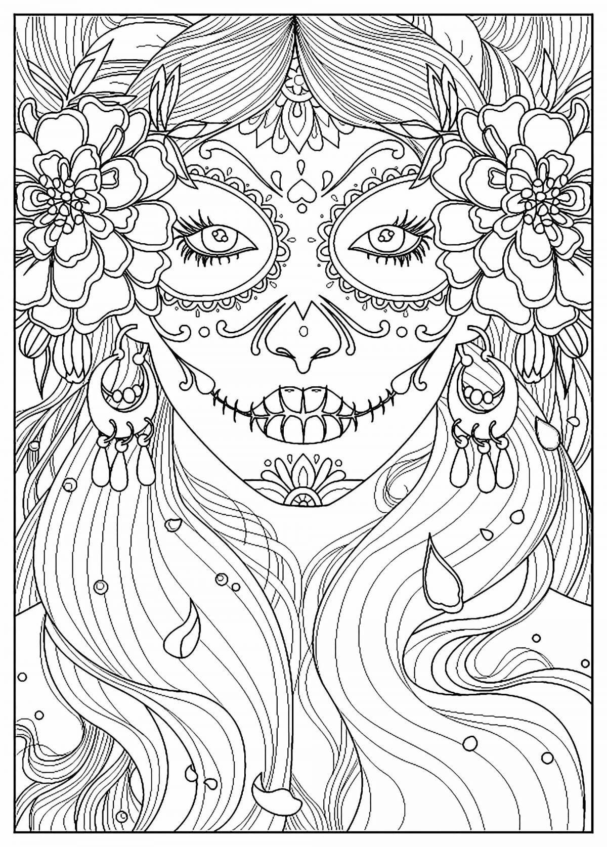 Amazing coloring book for adult girls