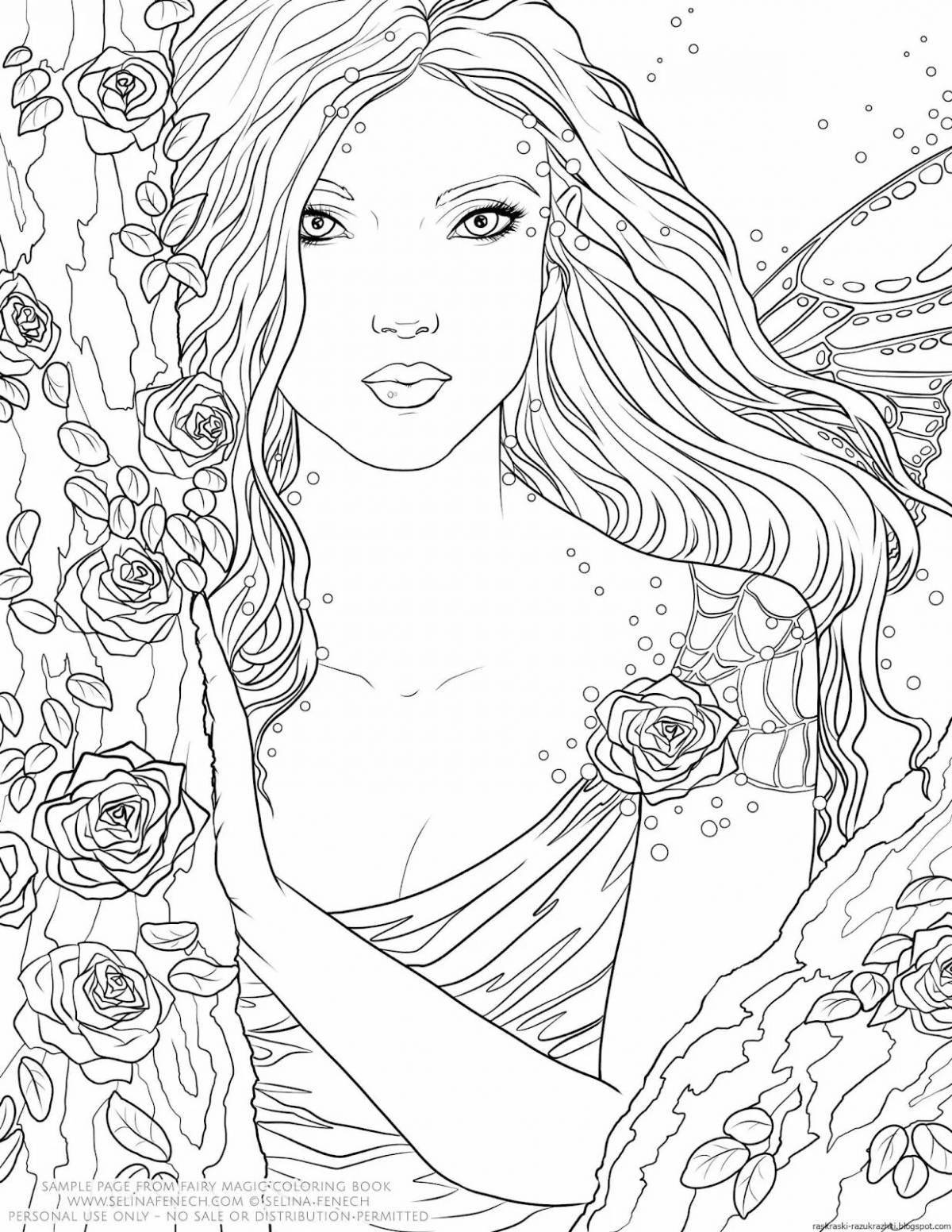 Blissful coloring for adult girls