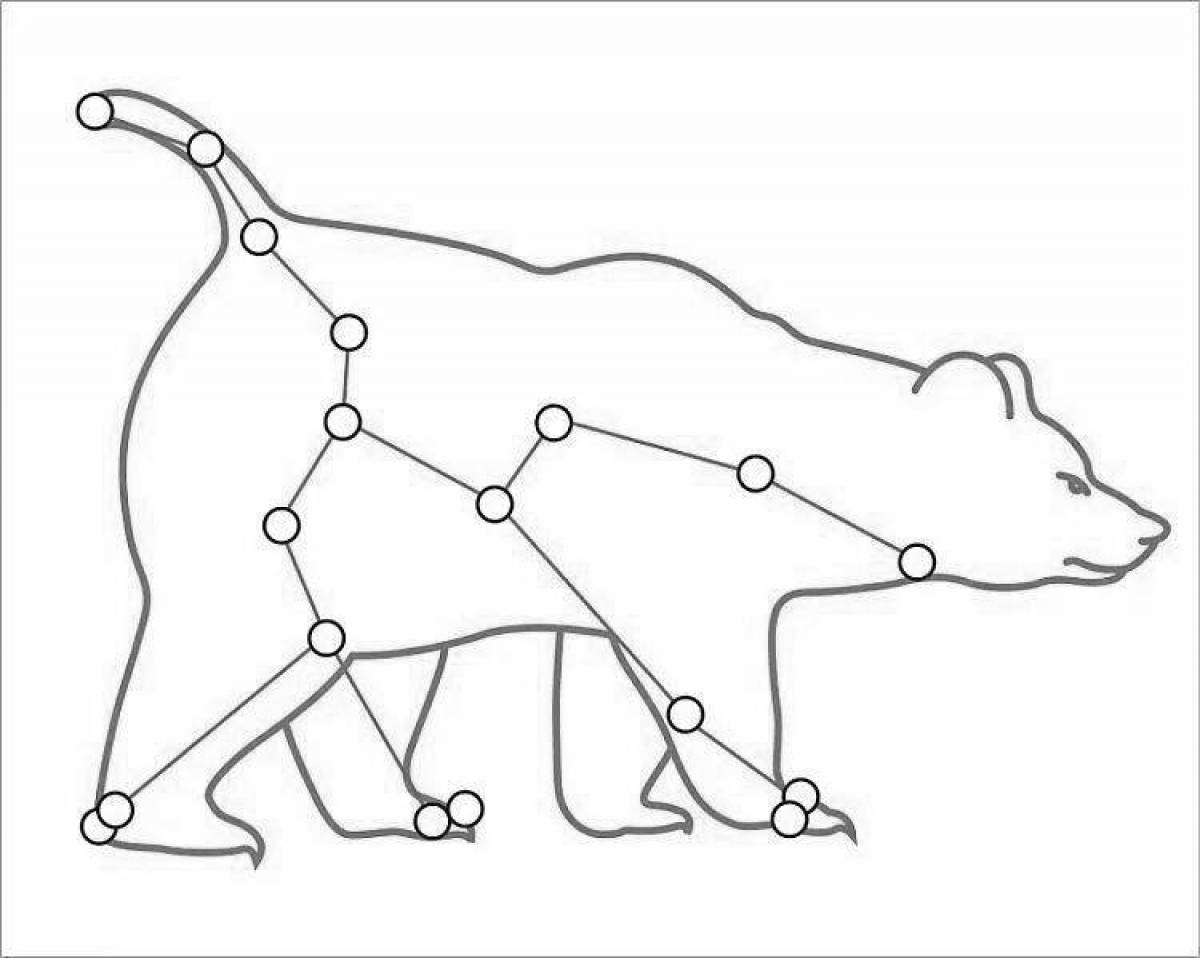 Как нарисовать медведицу. Большая Медведица (Ursa Major). Контур созвездия большой медведицы. Большая Медведица Созвездие контур. Большая Медведица Созвездие схема для детей.