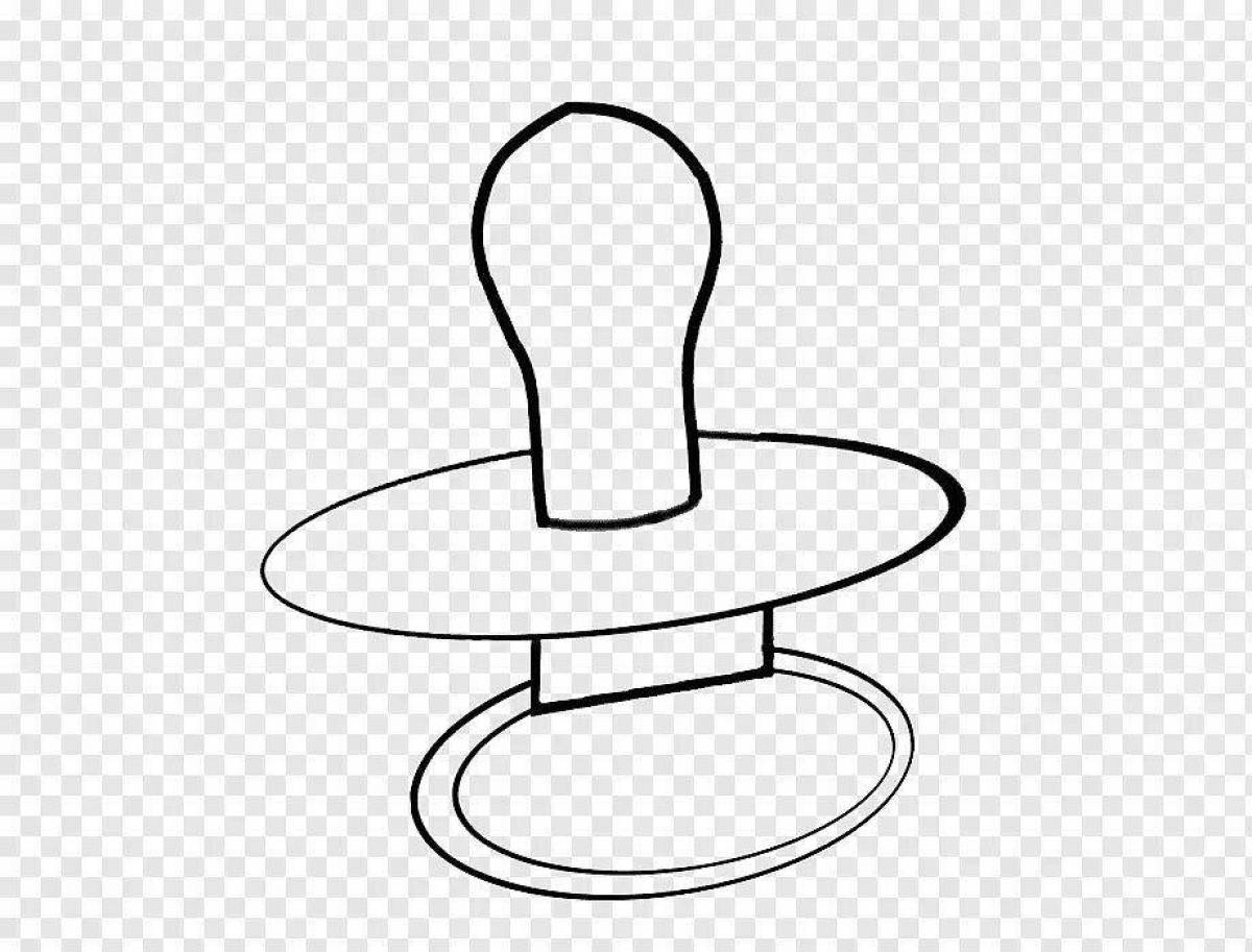 Картинка соска пустышка раскраска