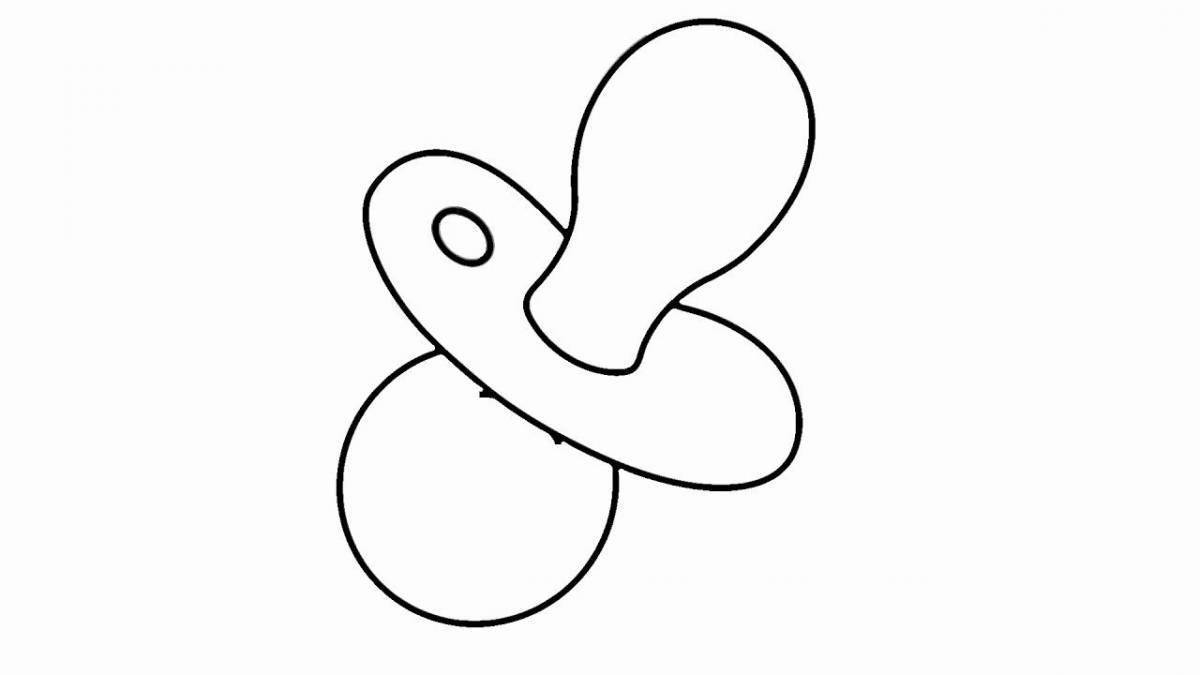 Картинка соска пустышка раскраска