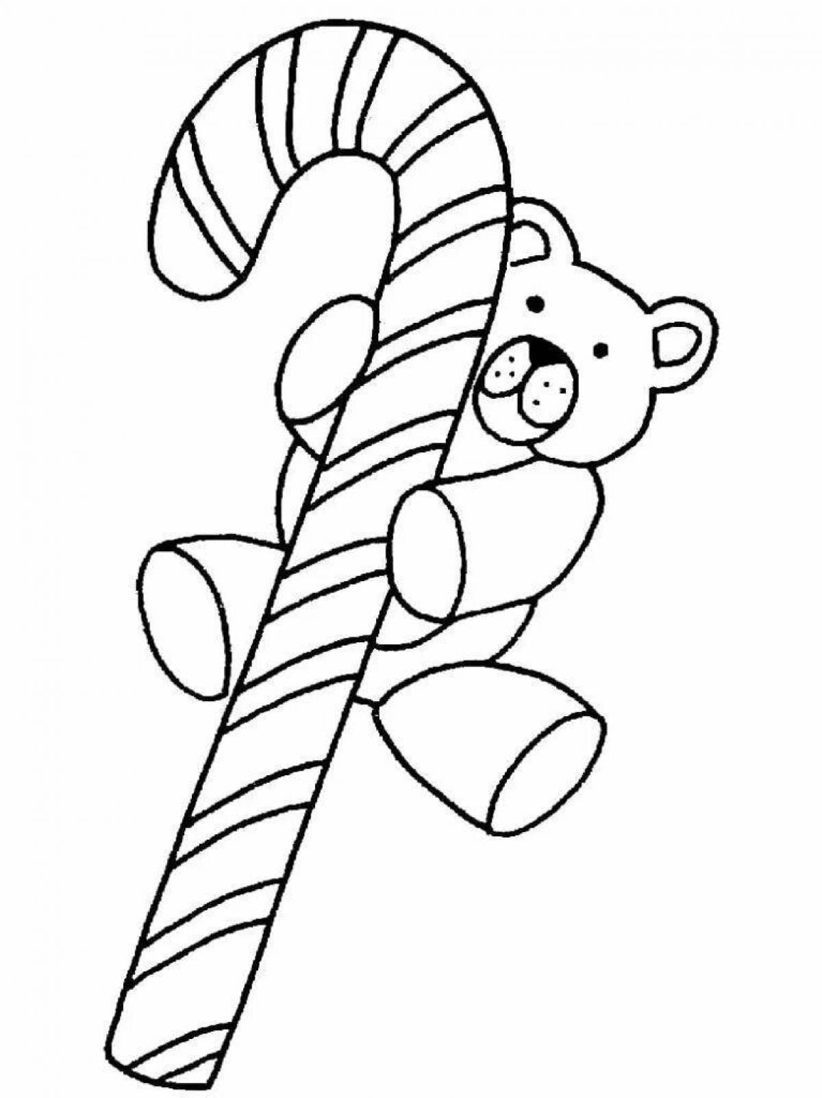 Новогодний леденец рисунок
