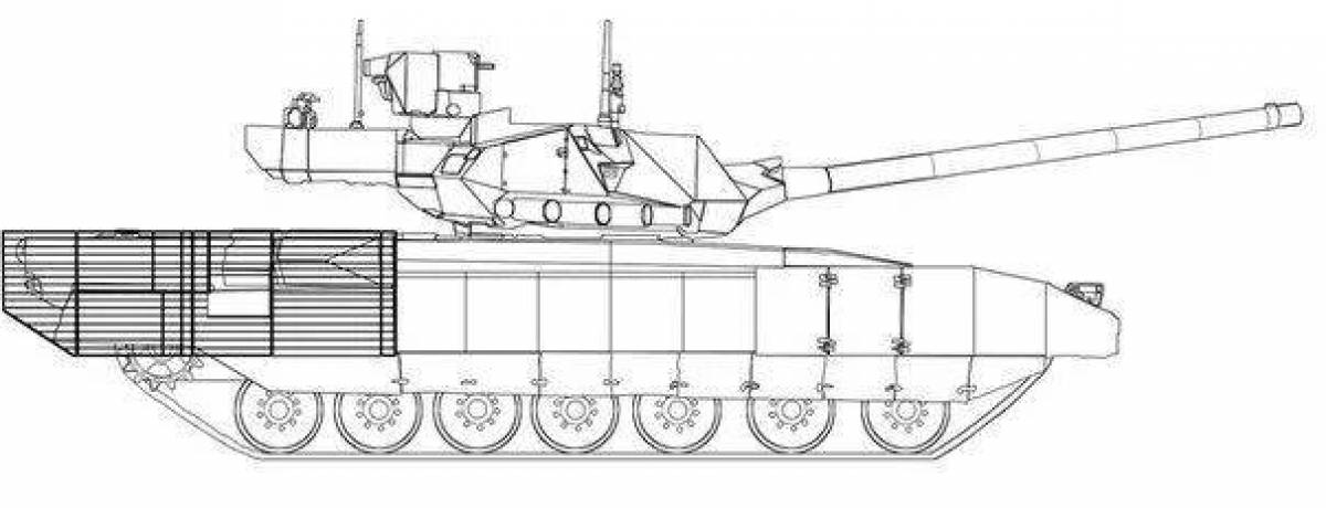 Как нарисовать танк армата т 14 армата