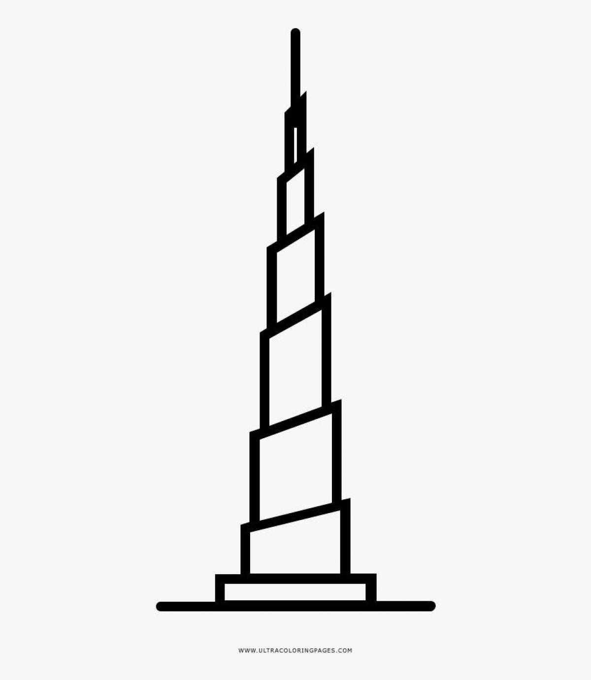 Башня Бурдж Халифа рисунок