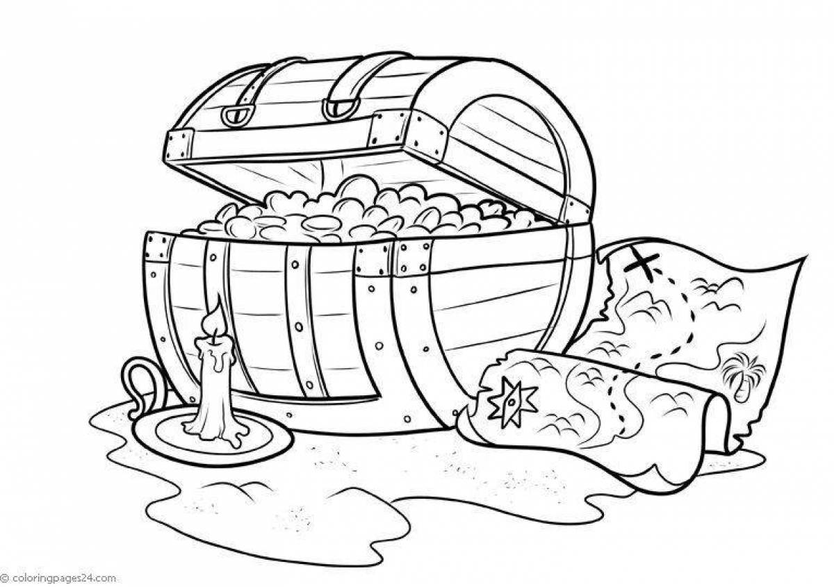 Рисовать сундук с сокровищами