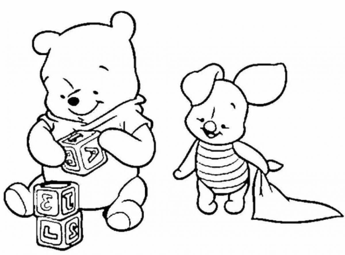 Coloring page magical winnie the pooh