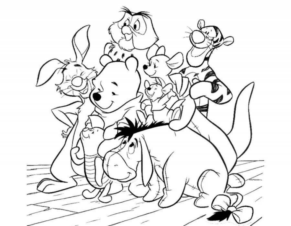 Bright winnie the pooh coloring book