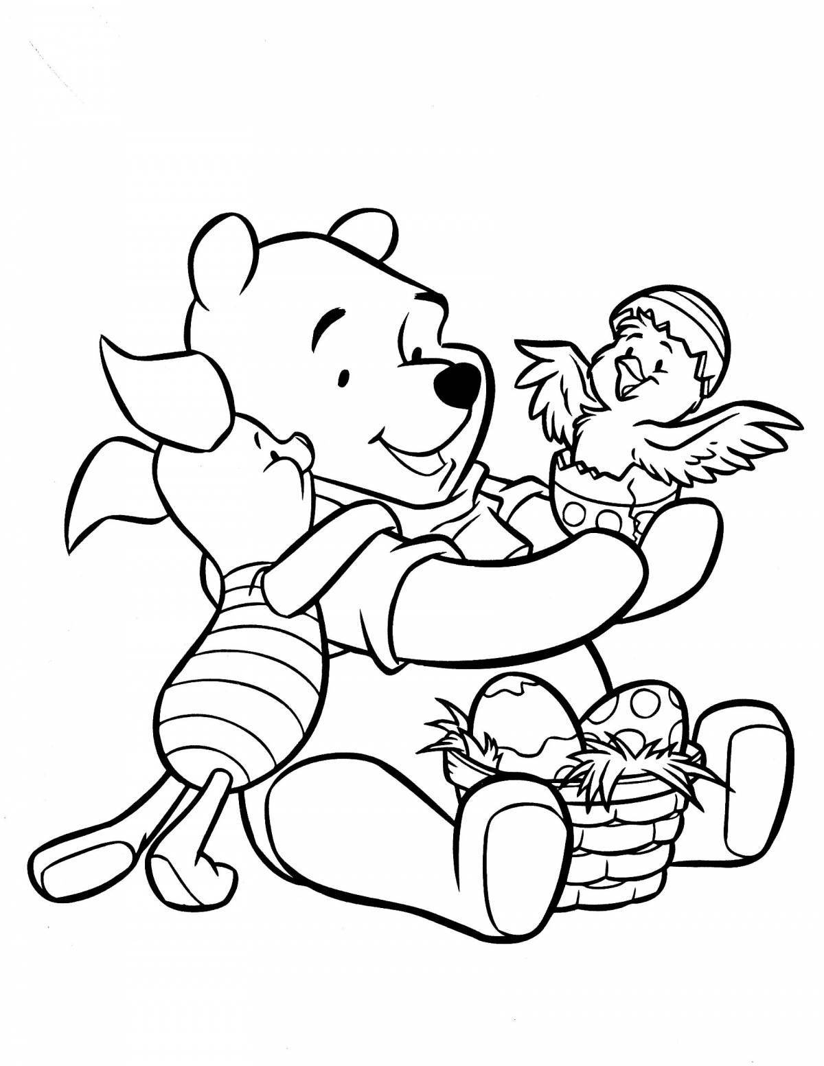 Coloring funny winnie the pooh