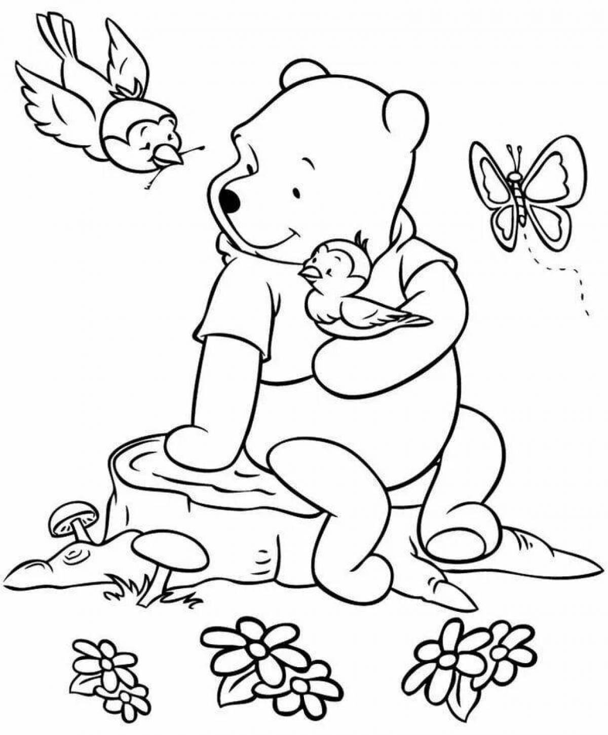 Coloring page glorious winnie the pooh