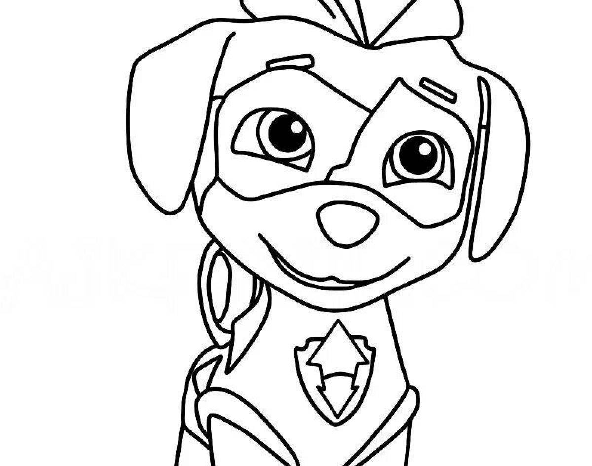 Coloring page paw patrol magical liberty