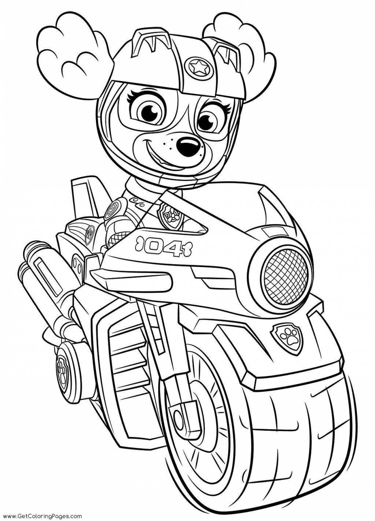 Radiant liberty paw patrol coloring page
