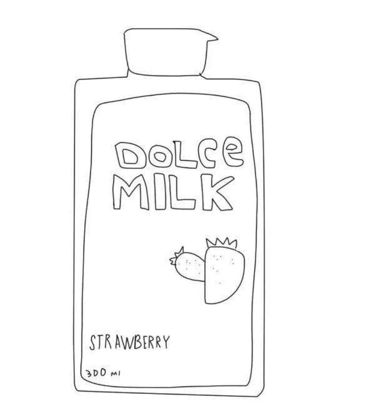 Волшебная страница-раскраска антисептика dolce milk