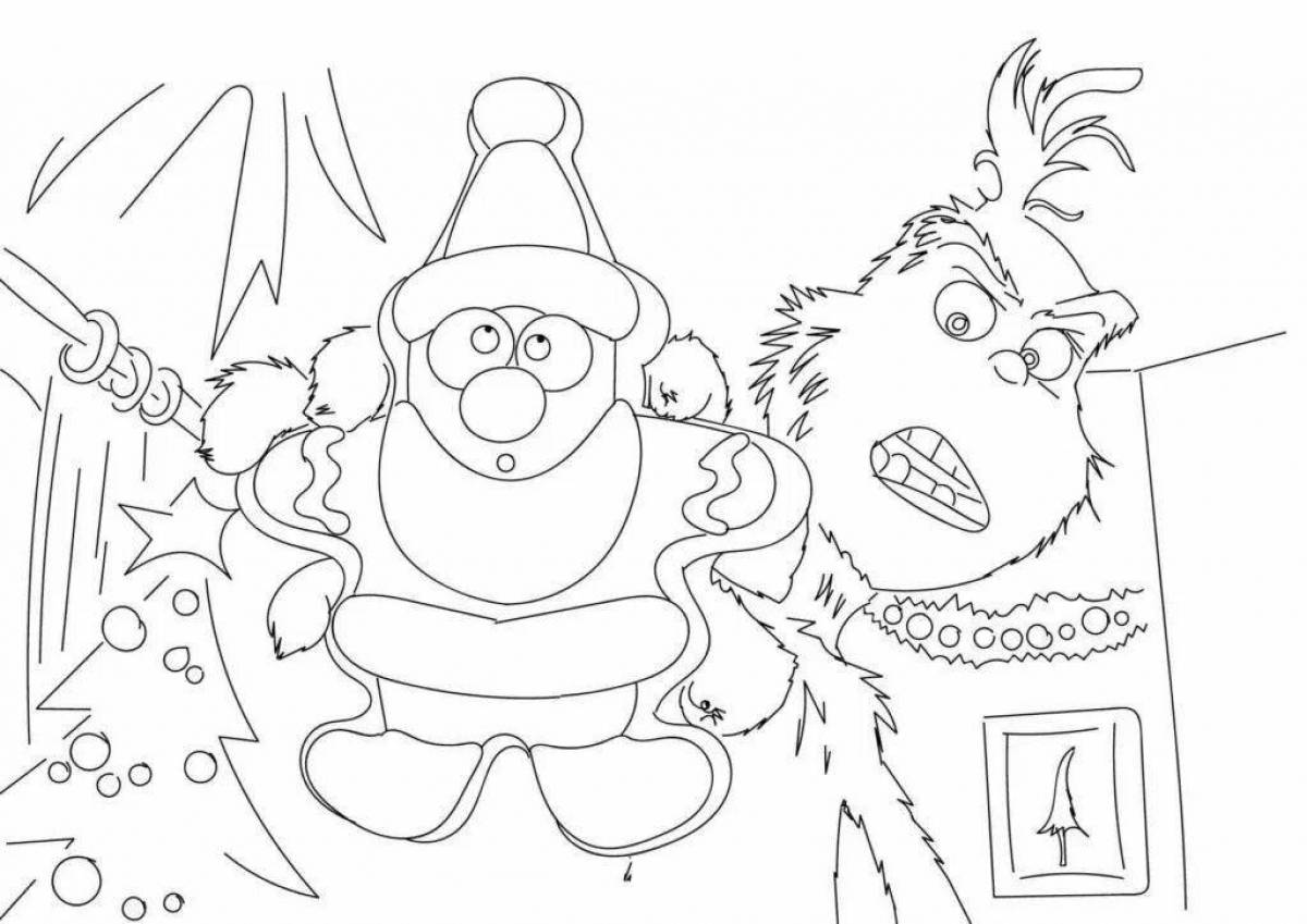 The Glorious Grinch stole the Christmas coloring book