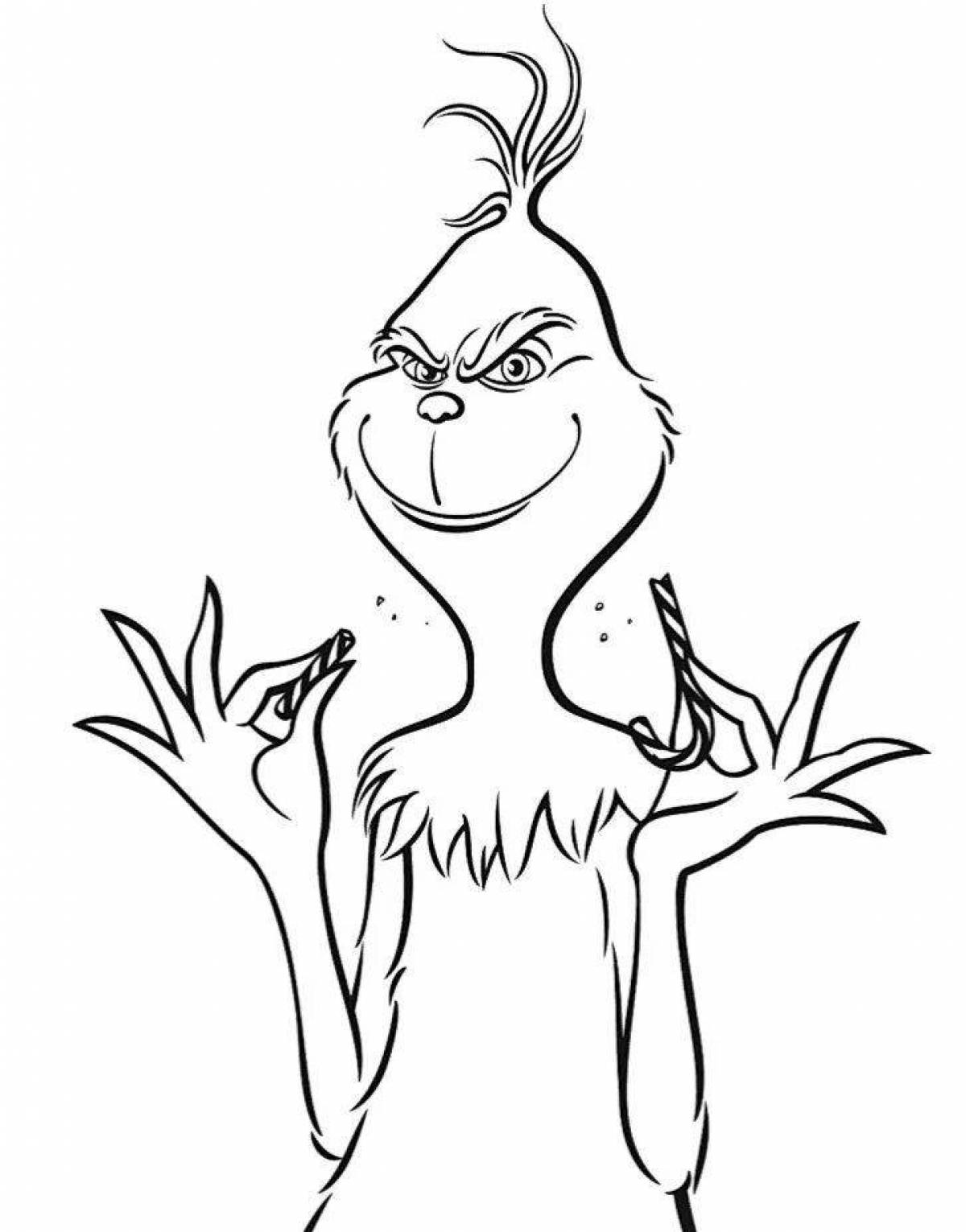 Coloring page bright grinch stole christmas