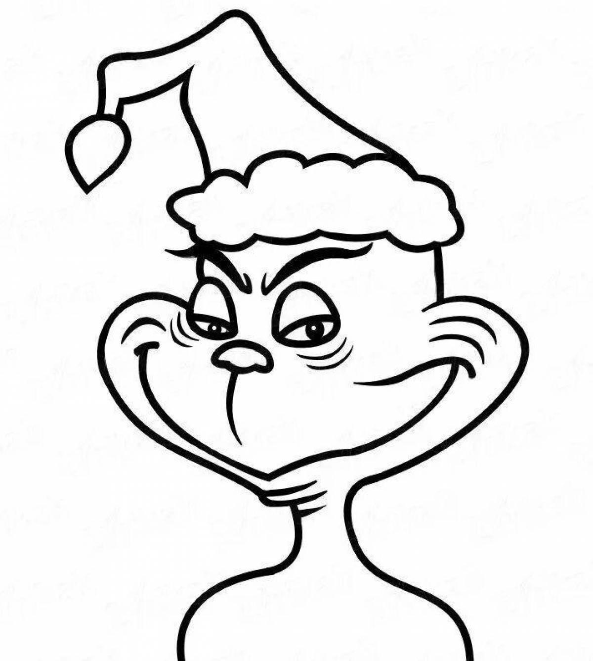 Dazzling Grinch Stole Christmas coloring page