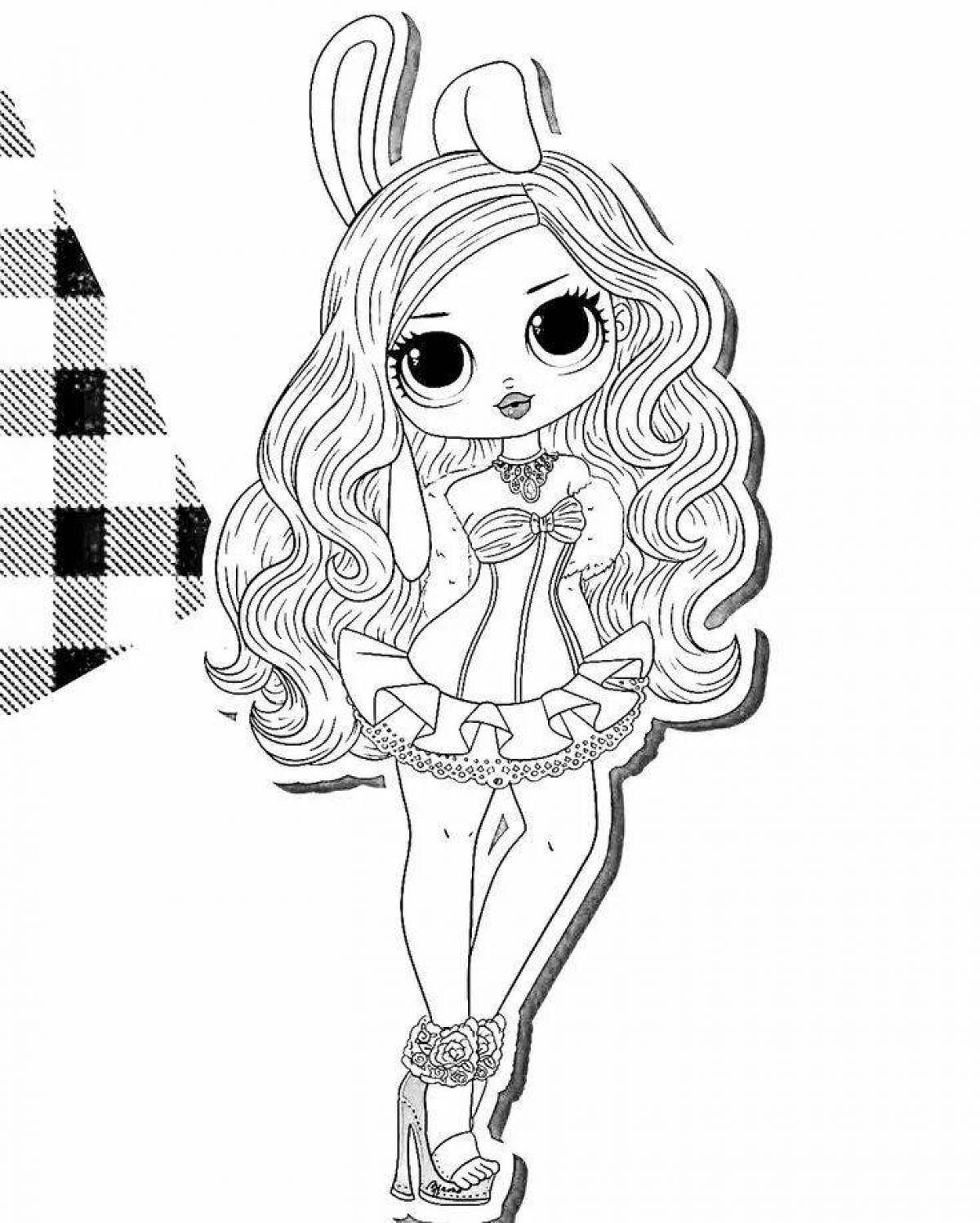 Glitter coloring lol adult doll