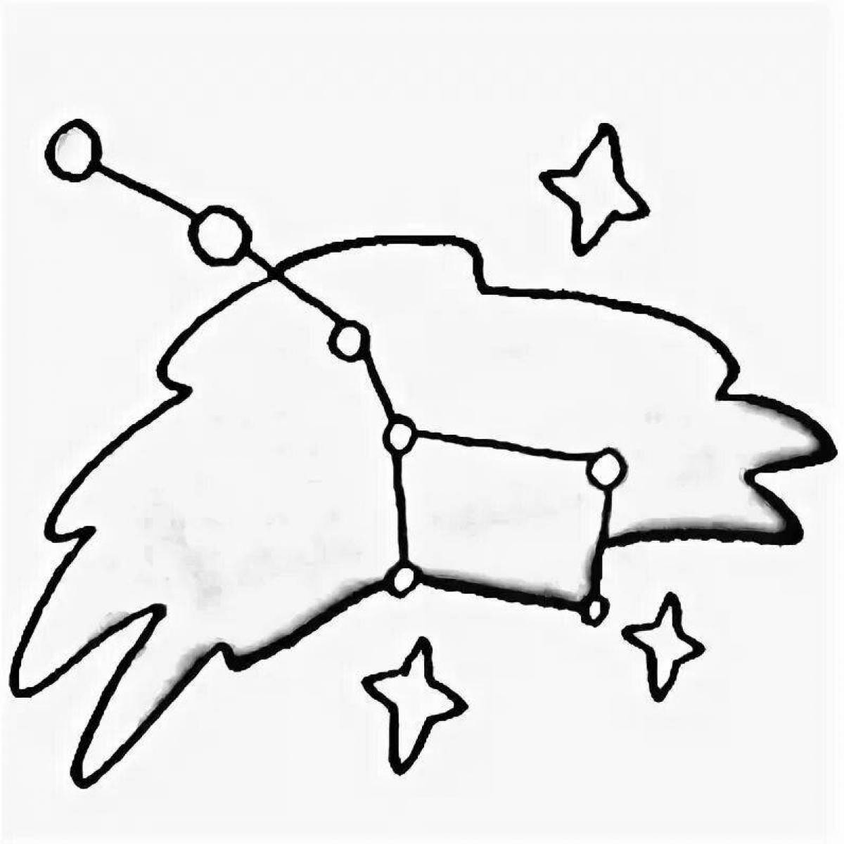 Coloring page fascinating little dipper and polar star