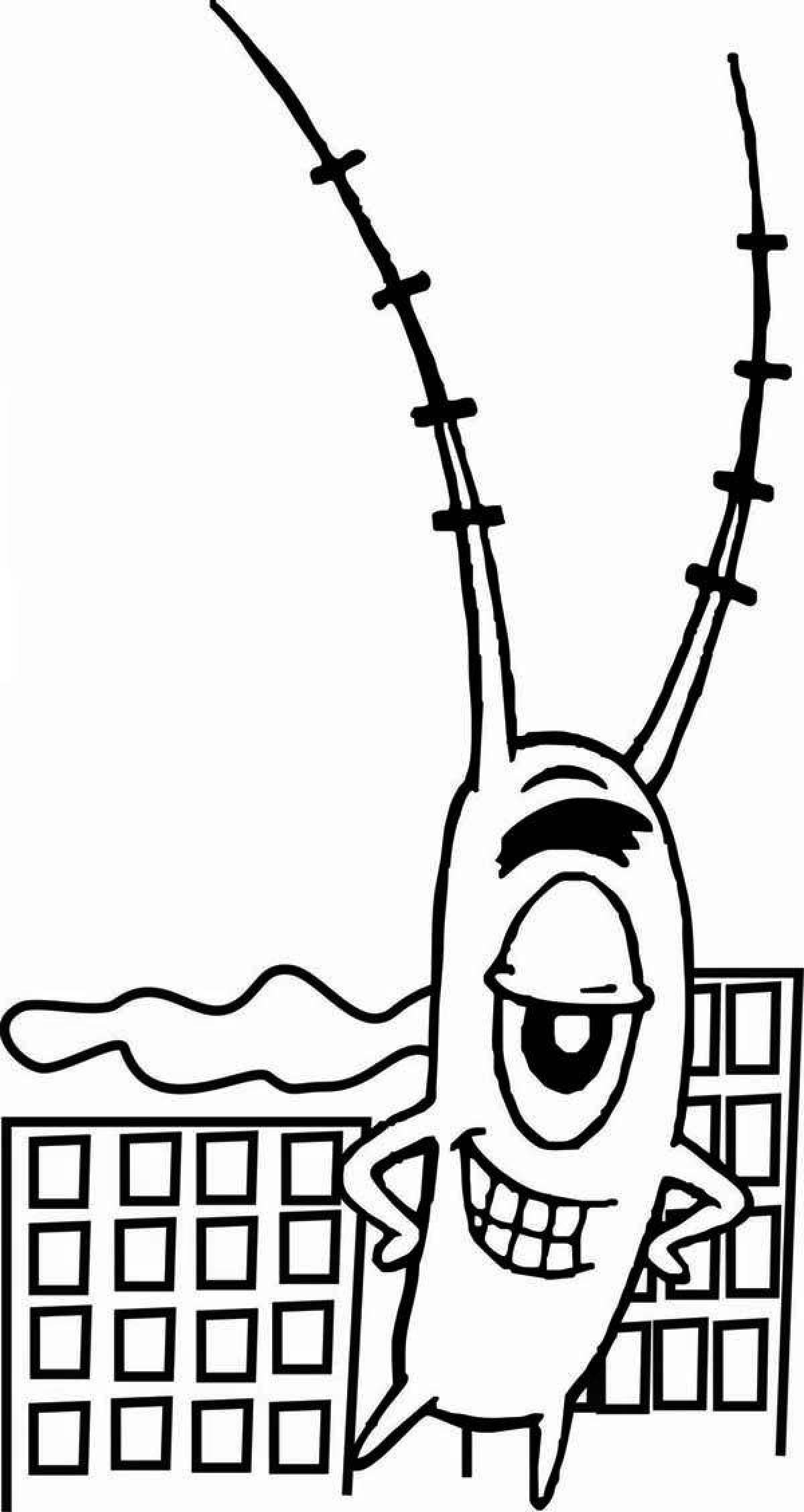 Live plankton coloring page