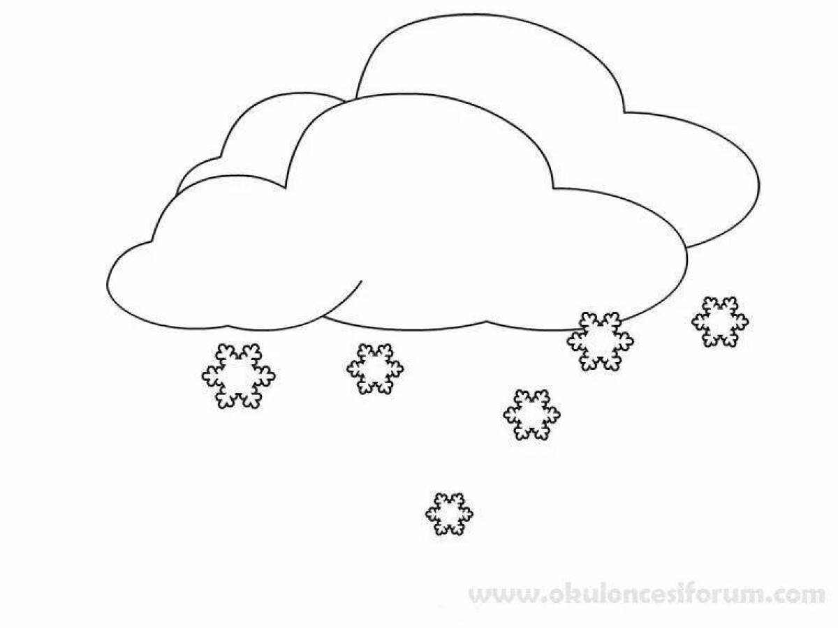 Amazing snowdrift coloring page