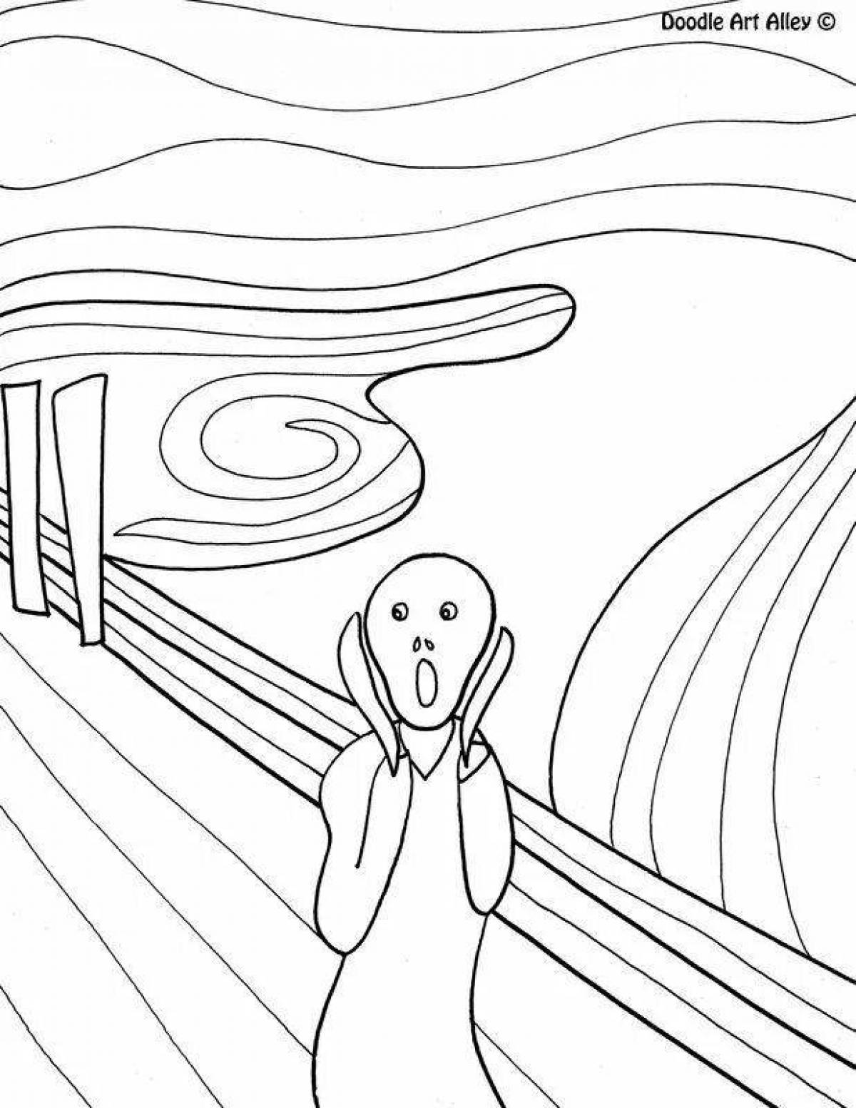 Silent crying coloring page