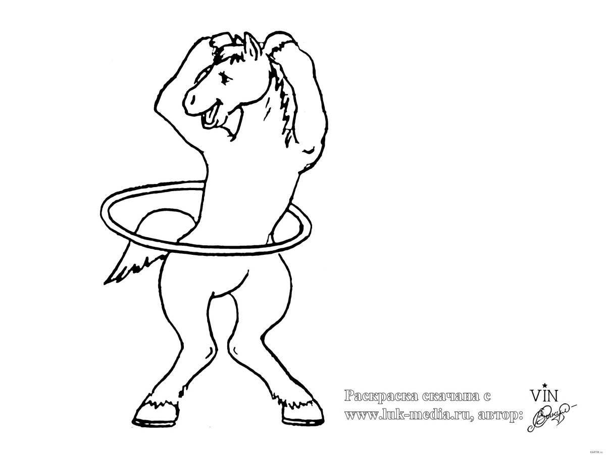 Glitter hoop coloring page