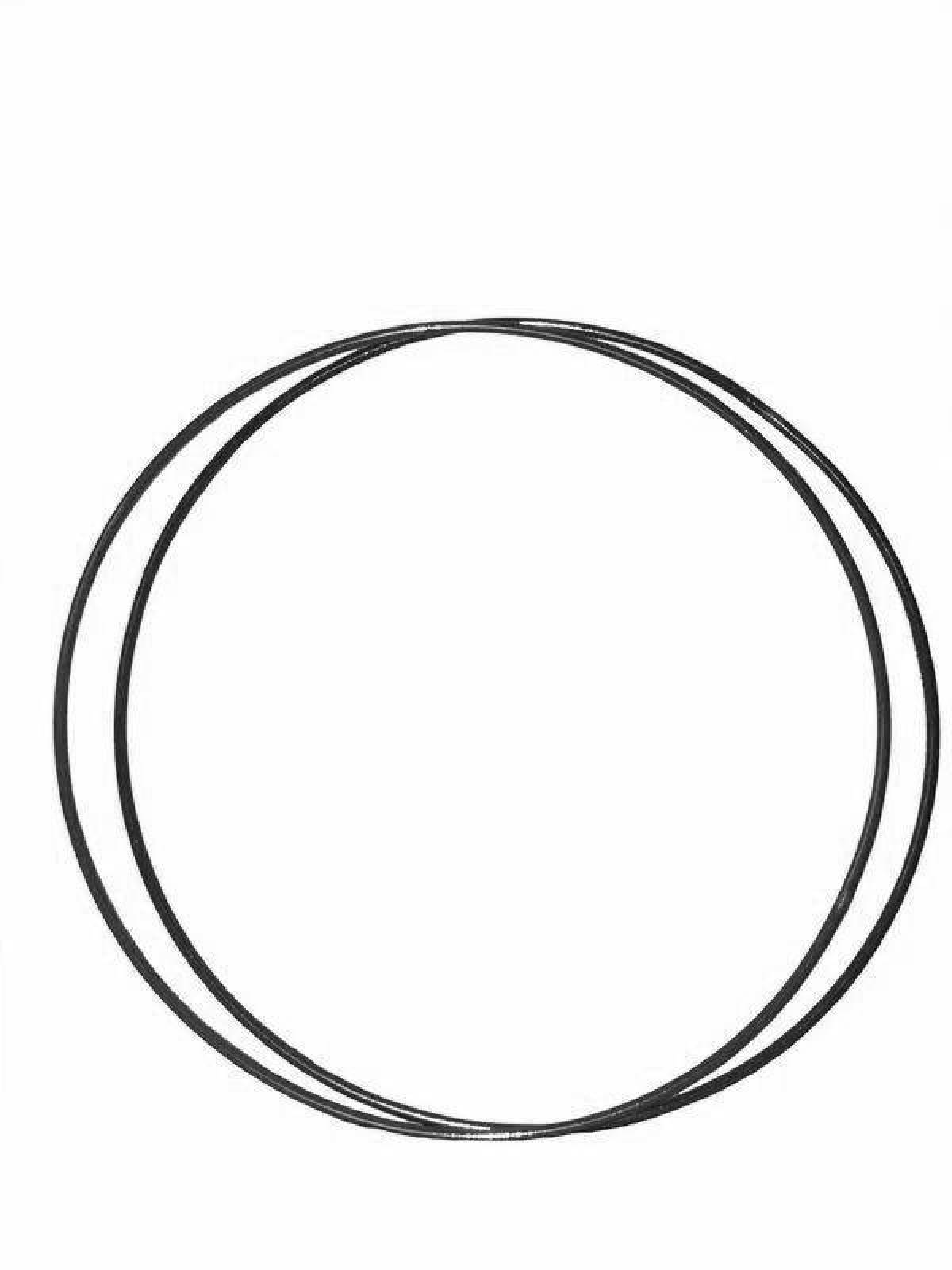 Coloring page with dynamic hoop