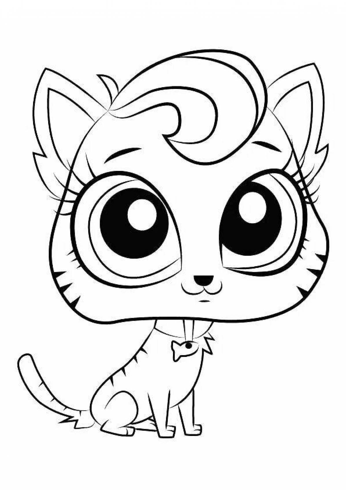 Fancy meow coloring