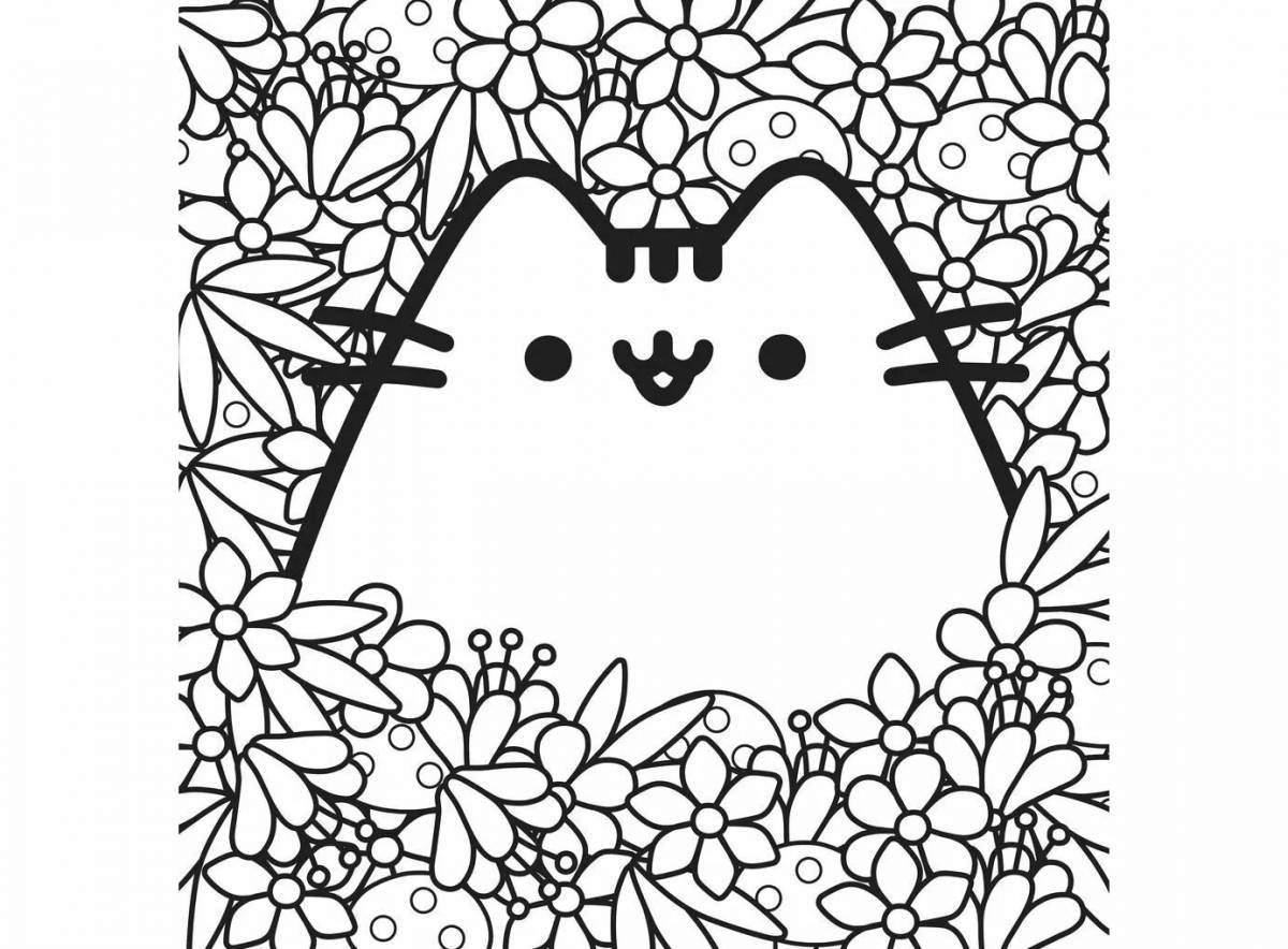 Amazing meow coloring page
