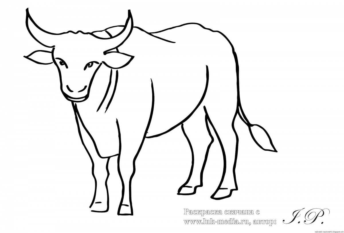 Раскраска славный буйвол