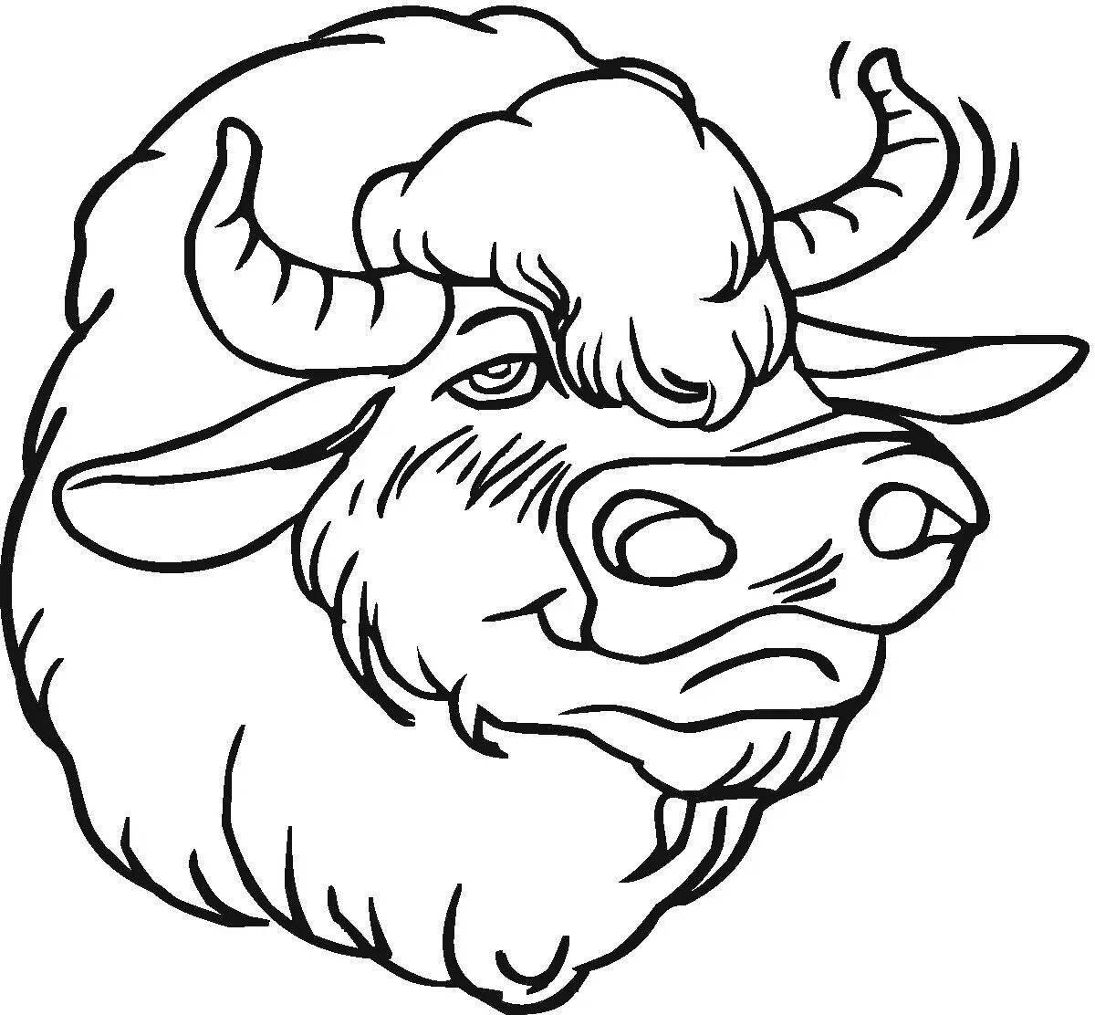 Palace buffalo coloring page