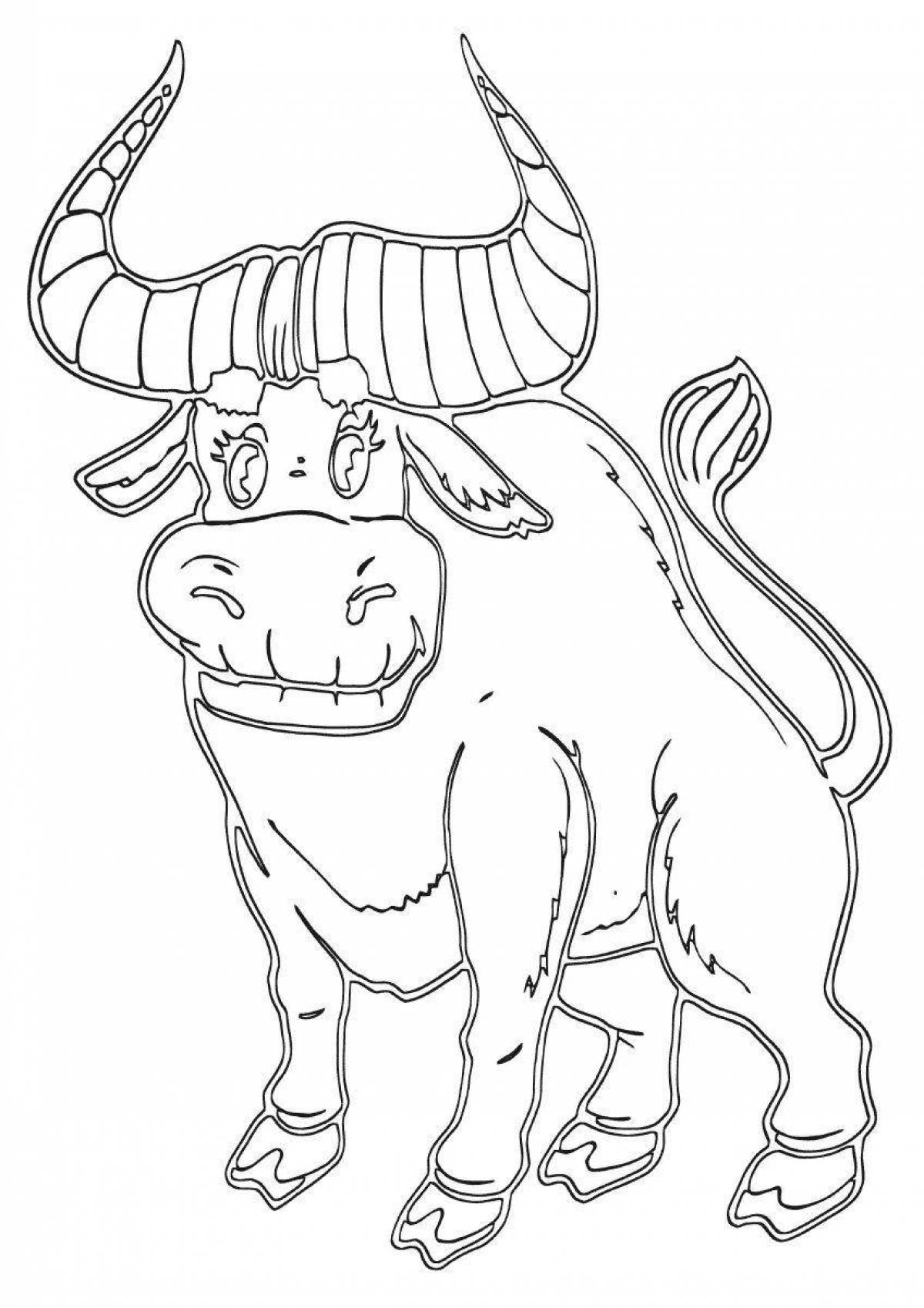 Generous buffalo coloring page